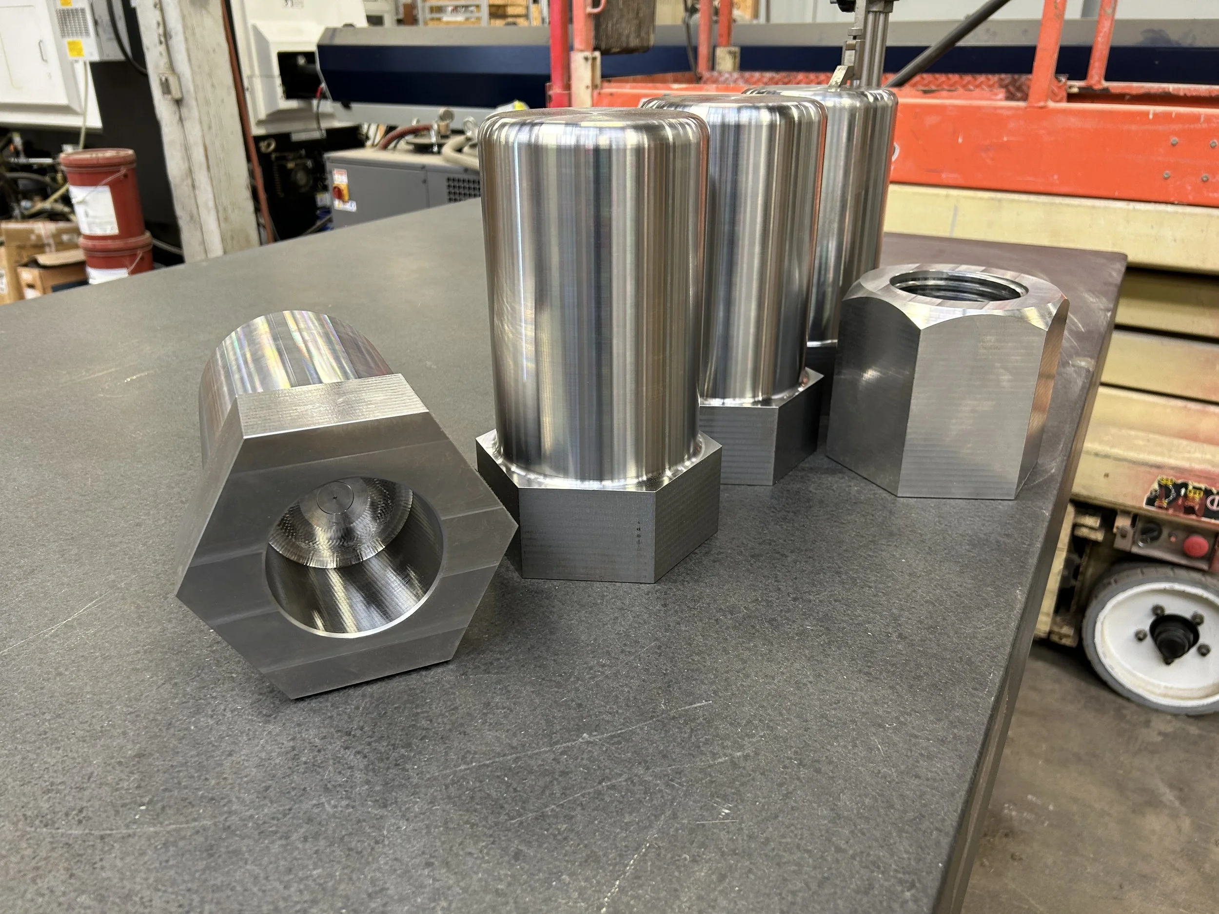 Completed blanks ready for threading.
