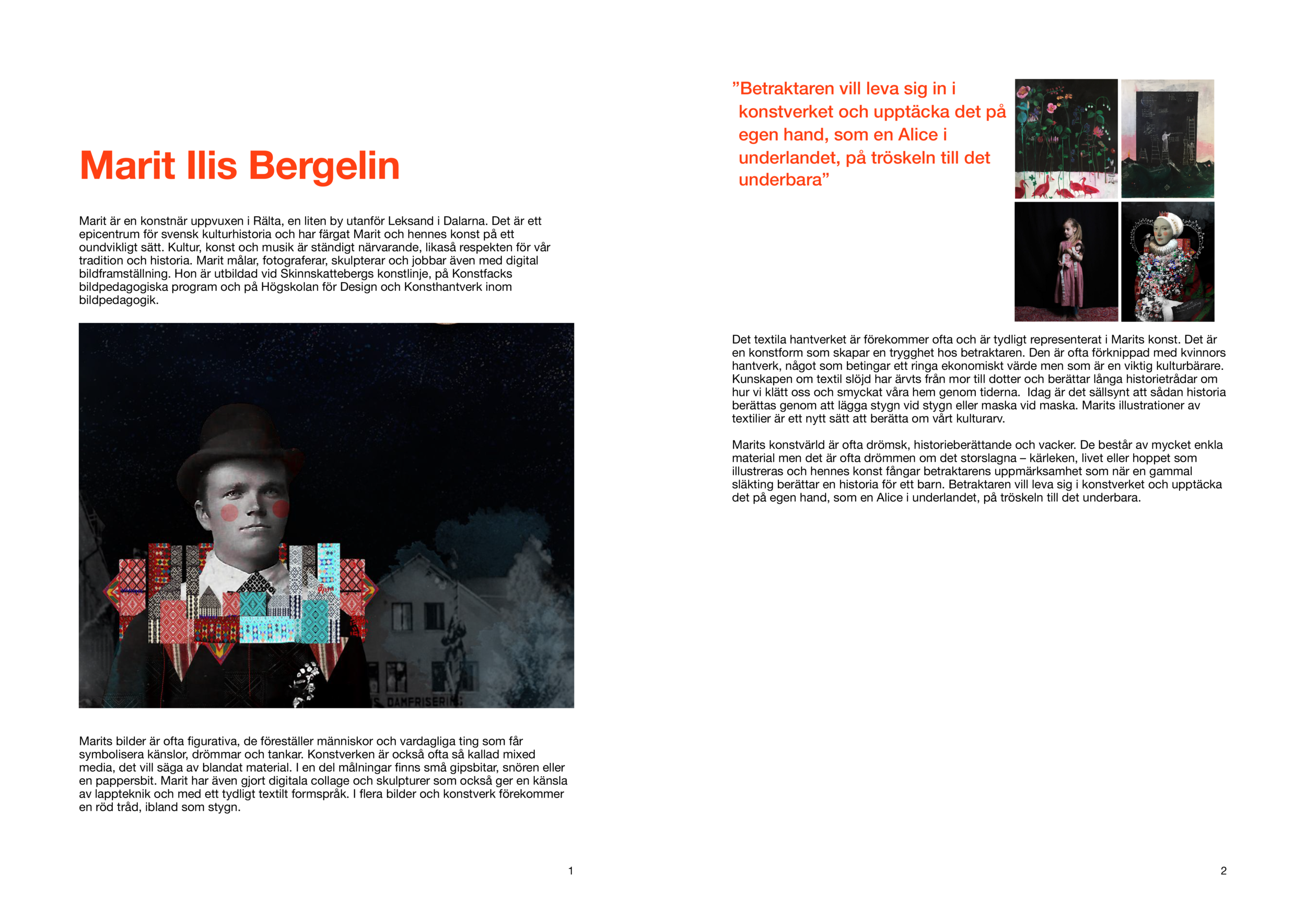 Artist presentation Marit Bergelin Ilis