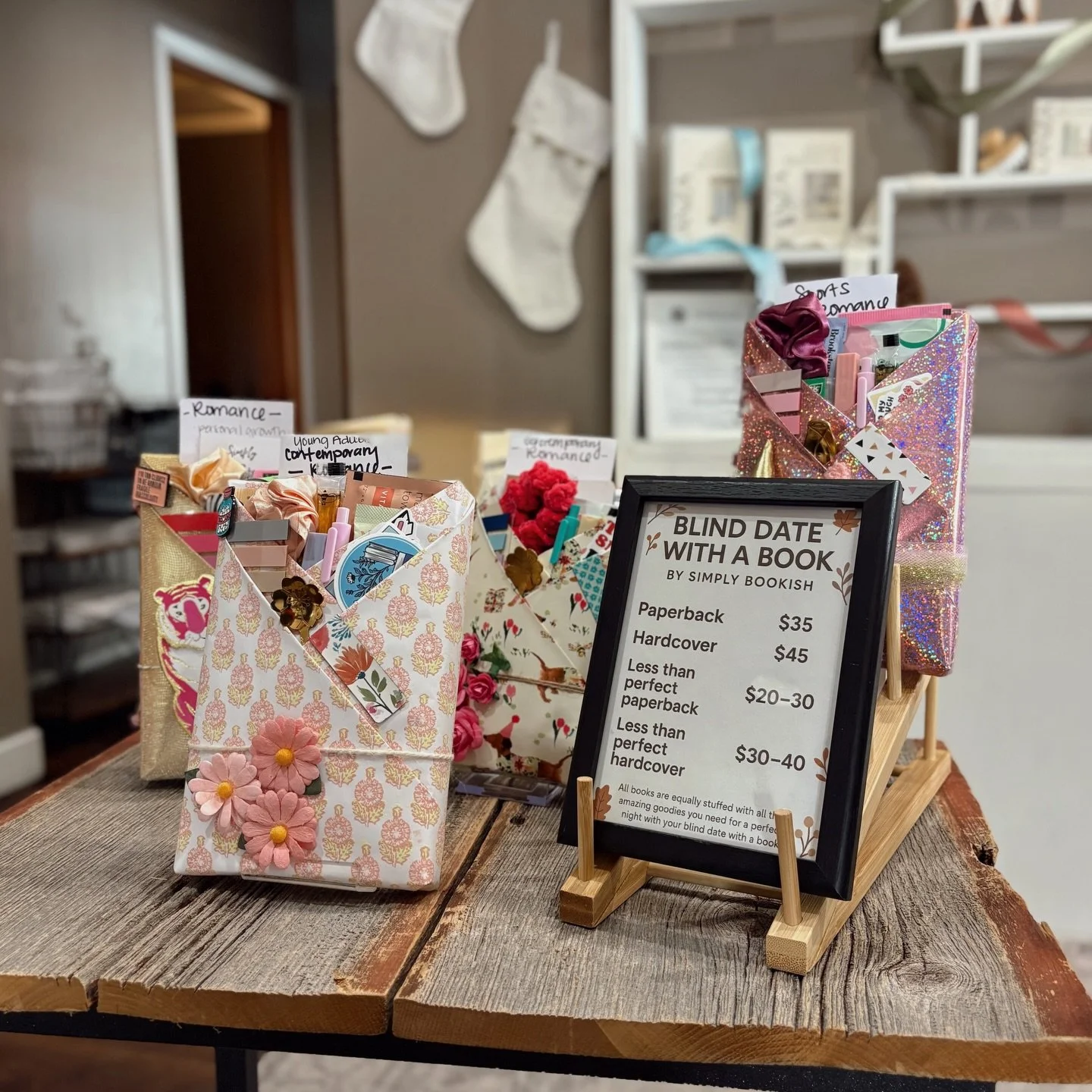 Love supporting local makers? Us too! 
Indulge is so much more than hair. We are a small locally owned company that supports our community and other small business friends every chance we get. 

Meet Simply Bookish! These Blind Date with a Books are 