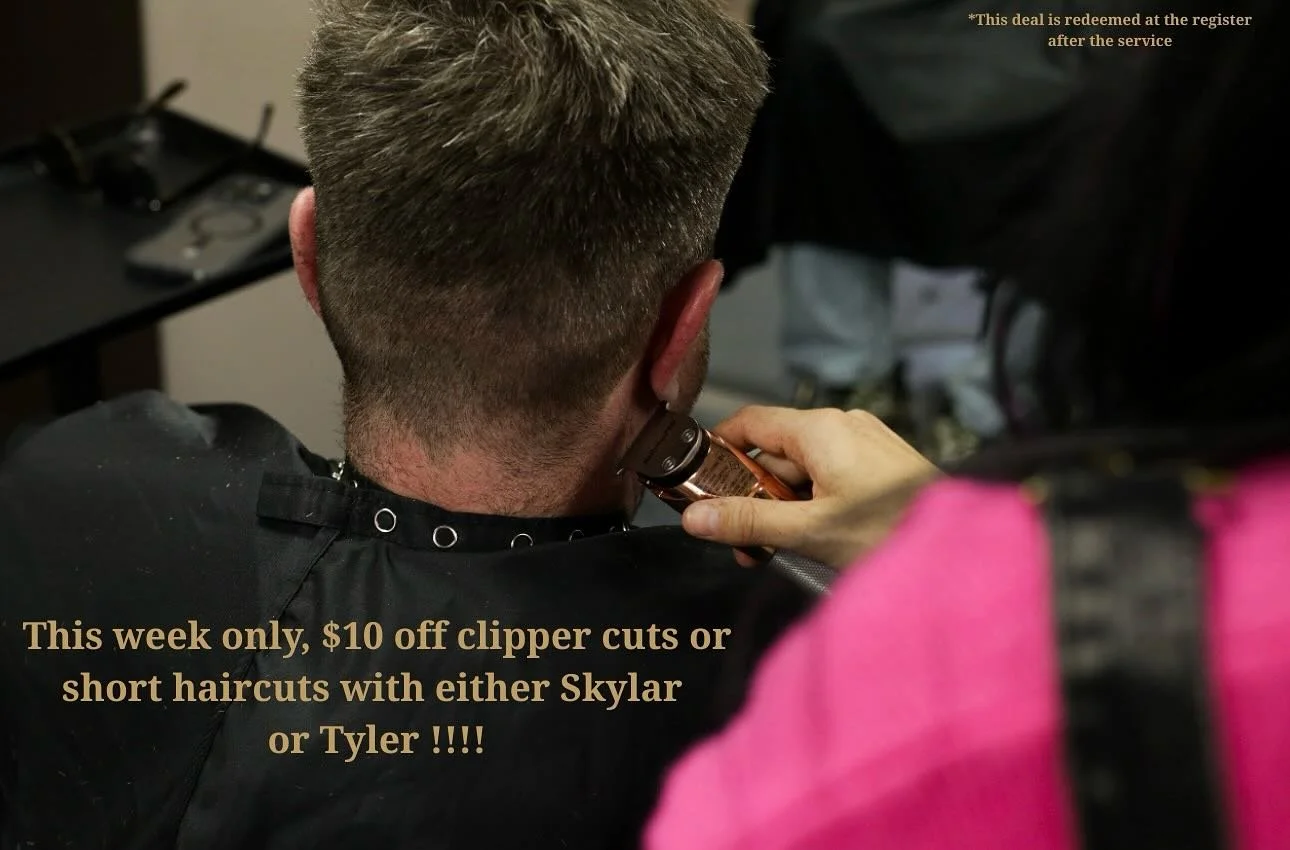 Freshen up your look with $10 off clipper cuts or short styles this week with Skylar or Tyler. Book online or call the salon to schedule your appointment!! 
-
-
-
-
-
-#Indulgesalon #northmankatoindulge #tyleratindulge  #mnsalon #mnstylist #mankatomn