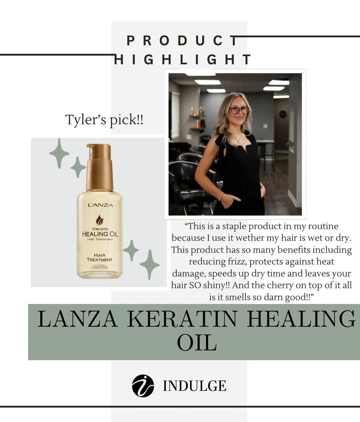 Tyler&rsquo;s favorite for a reason 🤍 Keratin Healing Oil = instant shine, frizz control, heat protection, and smoother, stronger hair without feeling heavy. Perfect for all hair types and a must-have for healthy, glossy hair every day.