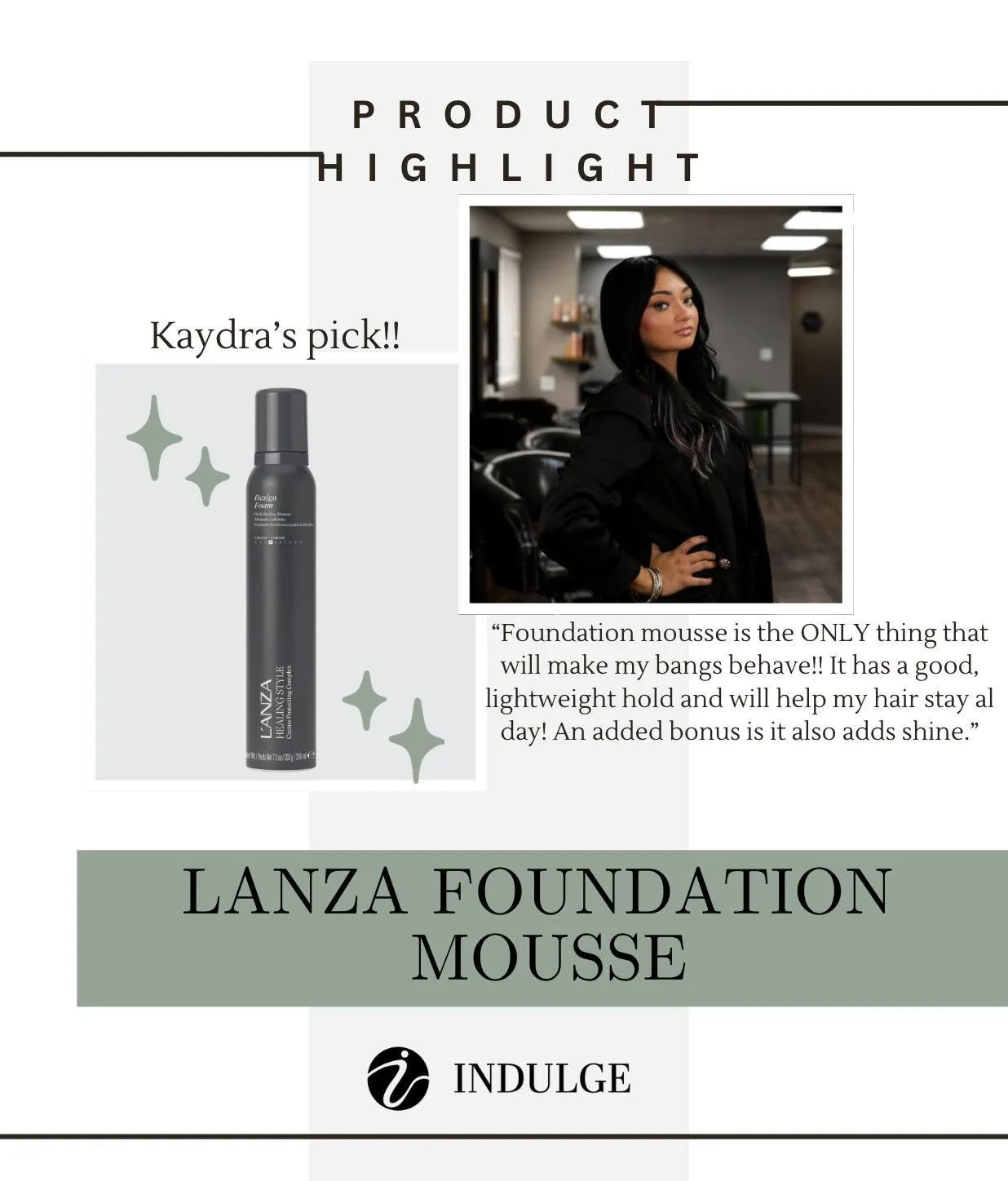 Ever wonder how Kaydra's bangs look so good?? Its foundation mousse 😌😌