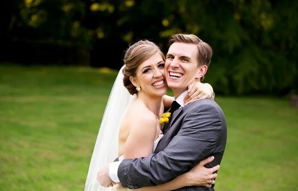 Nick and Lauren on their wedding day.