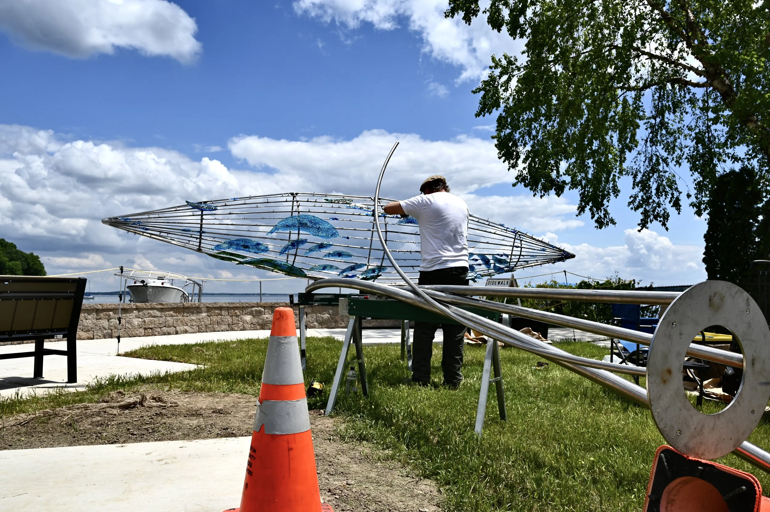 Each piece is placed