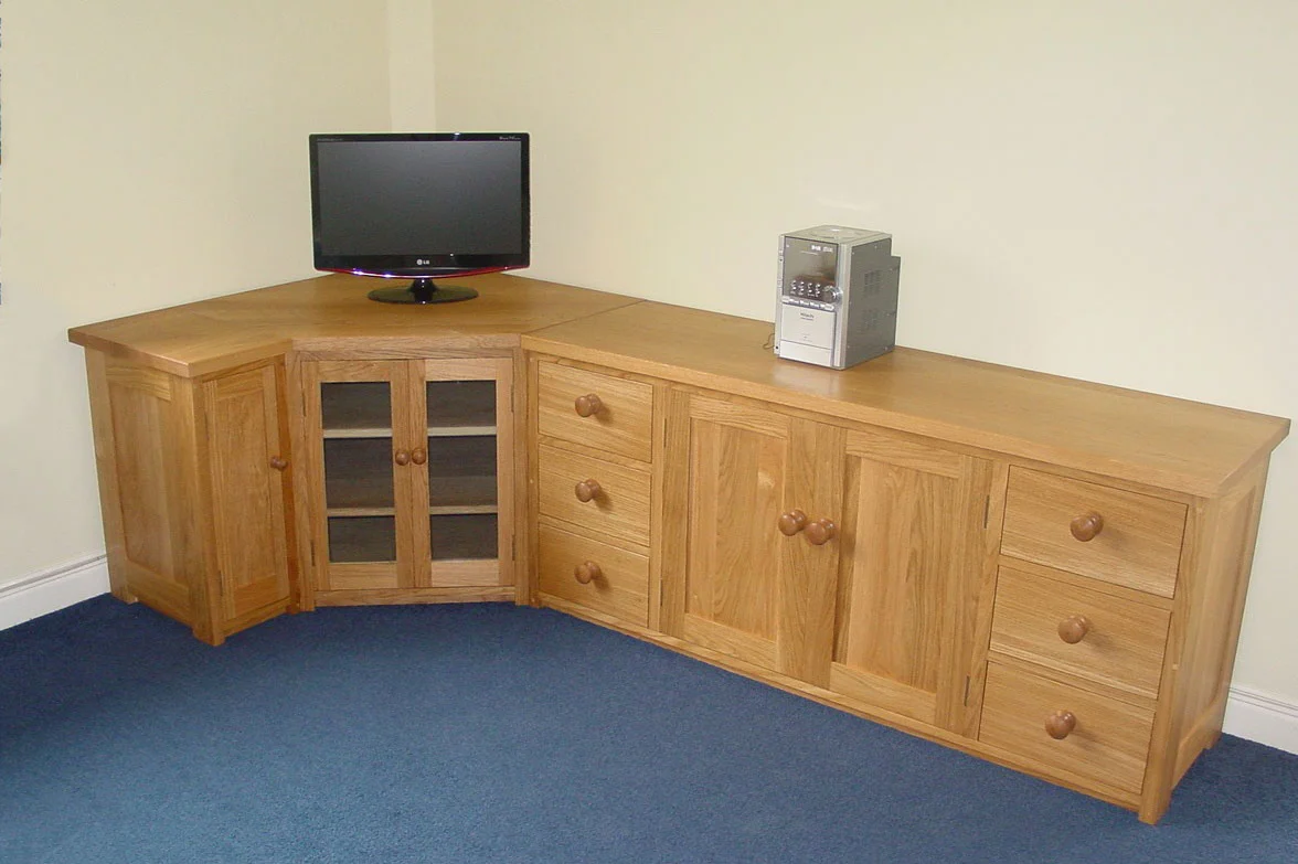 Oak TV and Storage Unit