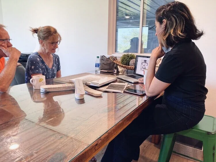 Designer- Aramely during a 2hr. Consultation in our Tea, SD location.