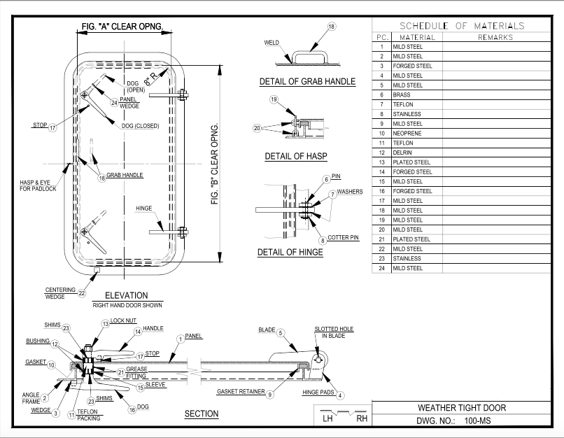 Watertight Doors — Maritime Deck Professionals