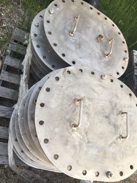 Stainless Steel Hatch Tank Top Covers - oval 