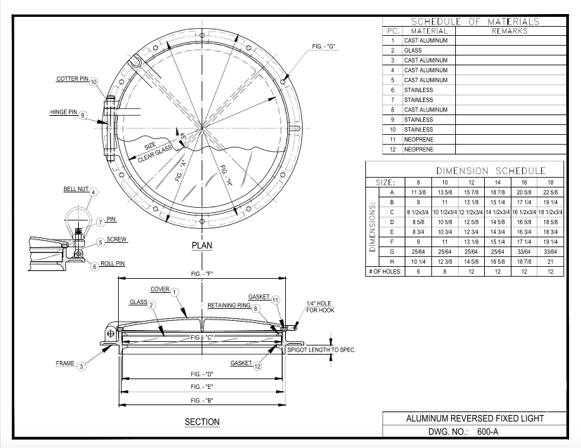 DWG 600-A - Aluminum Reversed Fixed Light .png