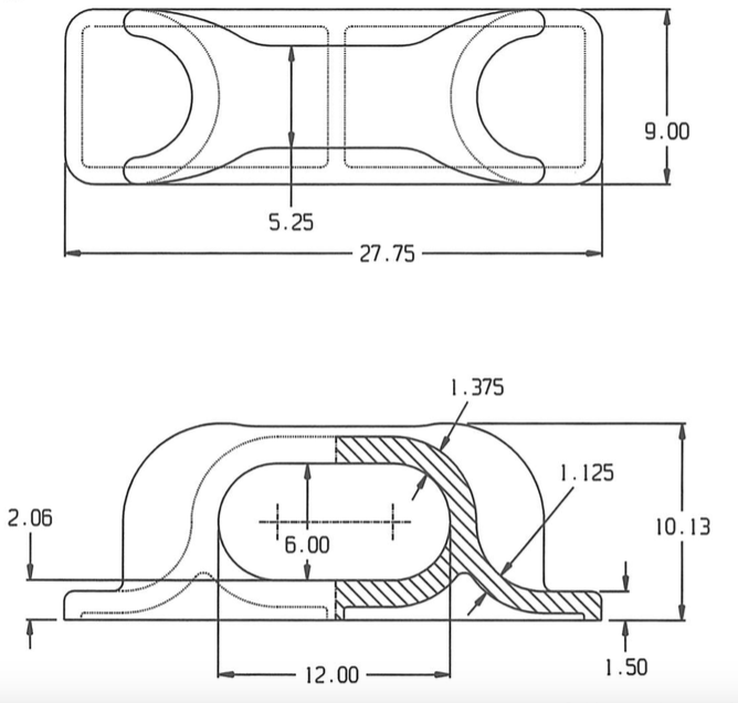 9" Closed Chock