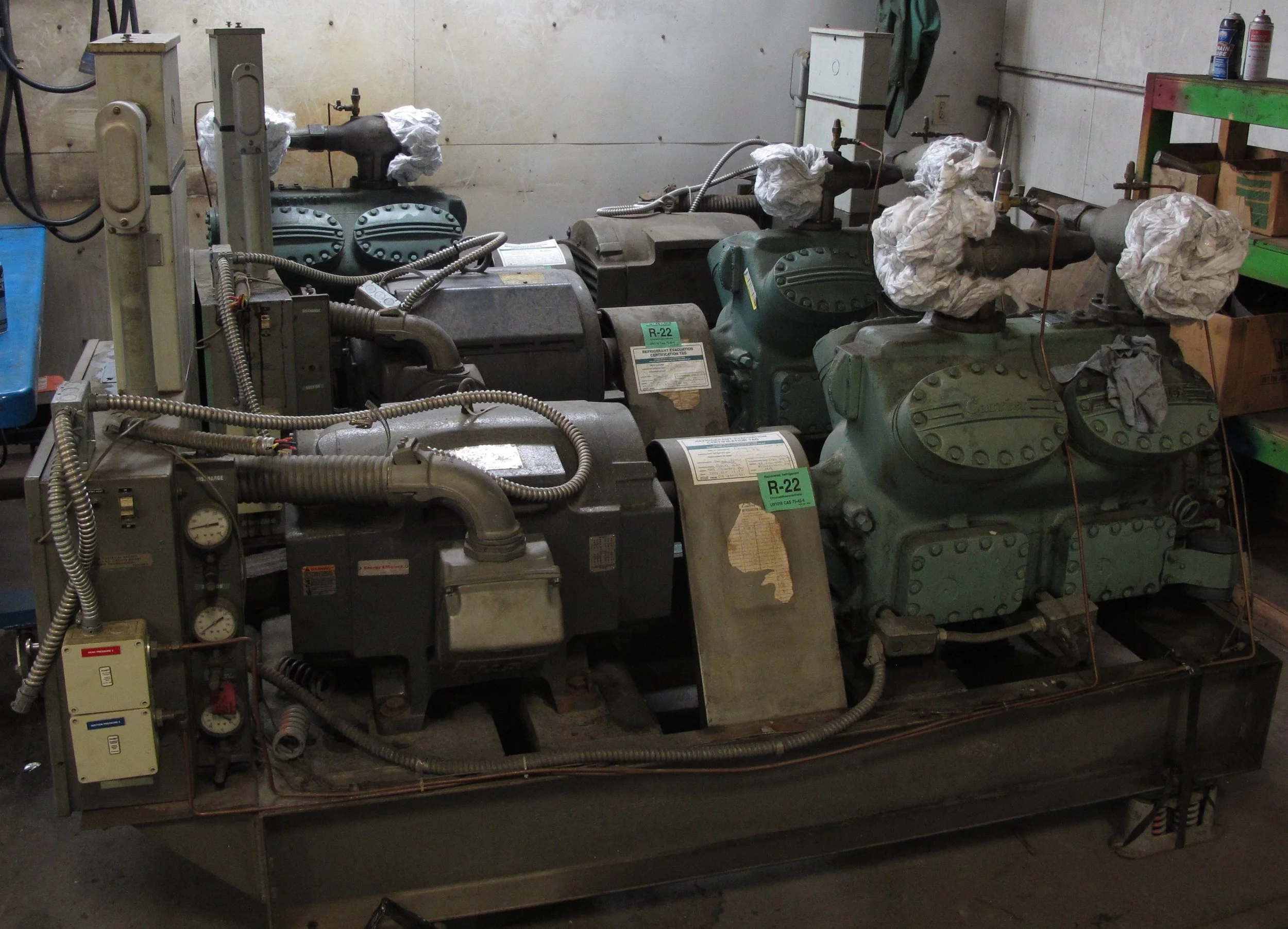 Carrier 5H80 Freon Compressor Skid 