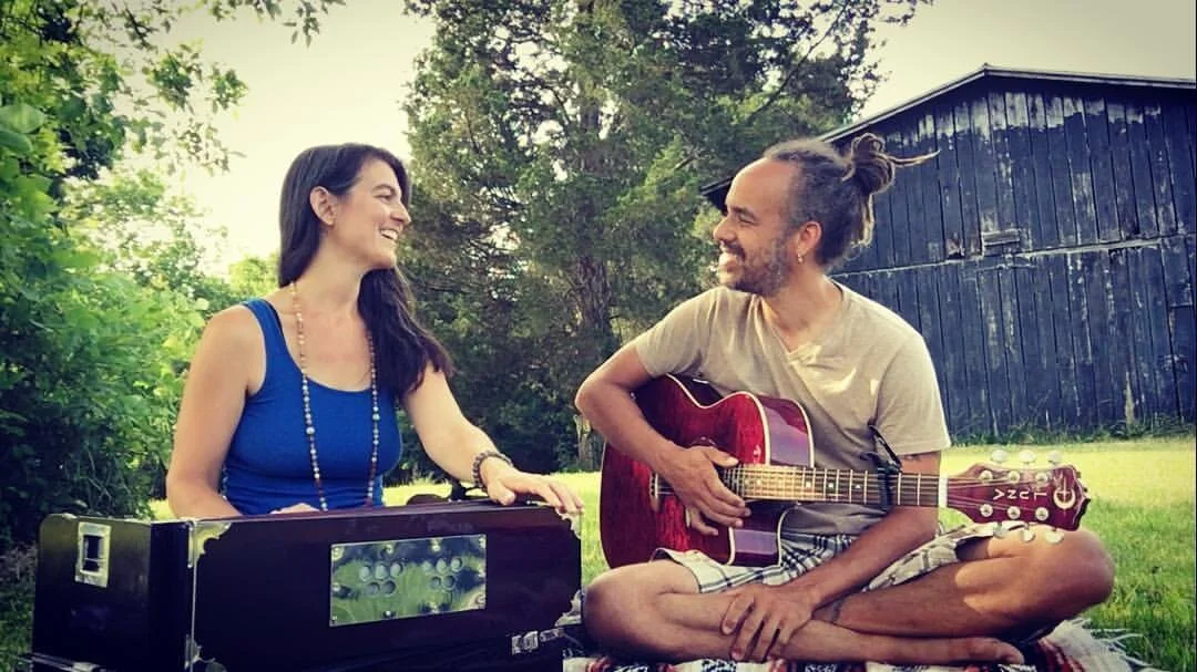 Kentucky, my birthplace, playing kirtan in my grandparent’s back yard. (2016)