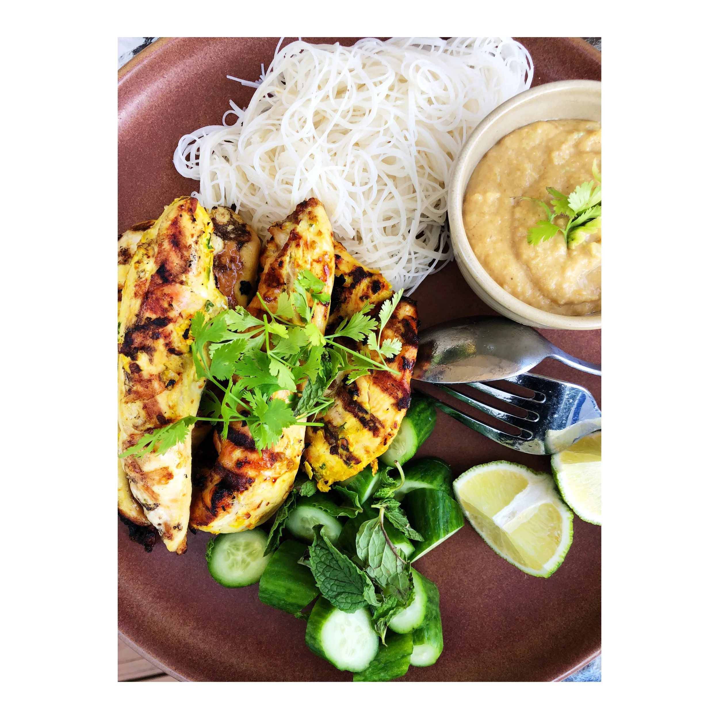 Chicken Satay with Quick Peanut Sauce