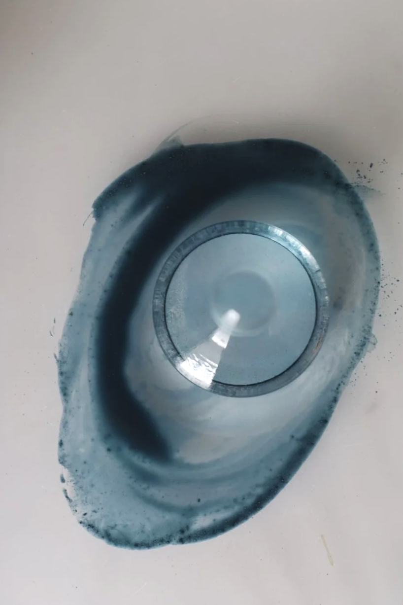 Indigo pigment watercolor