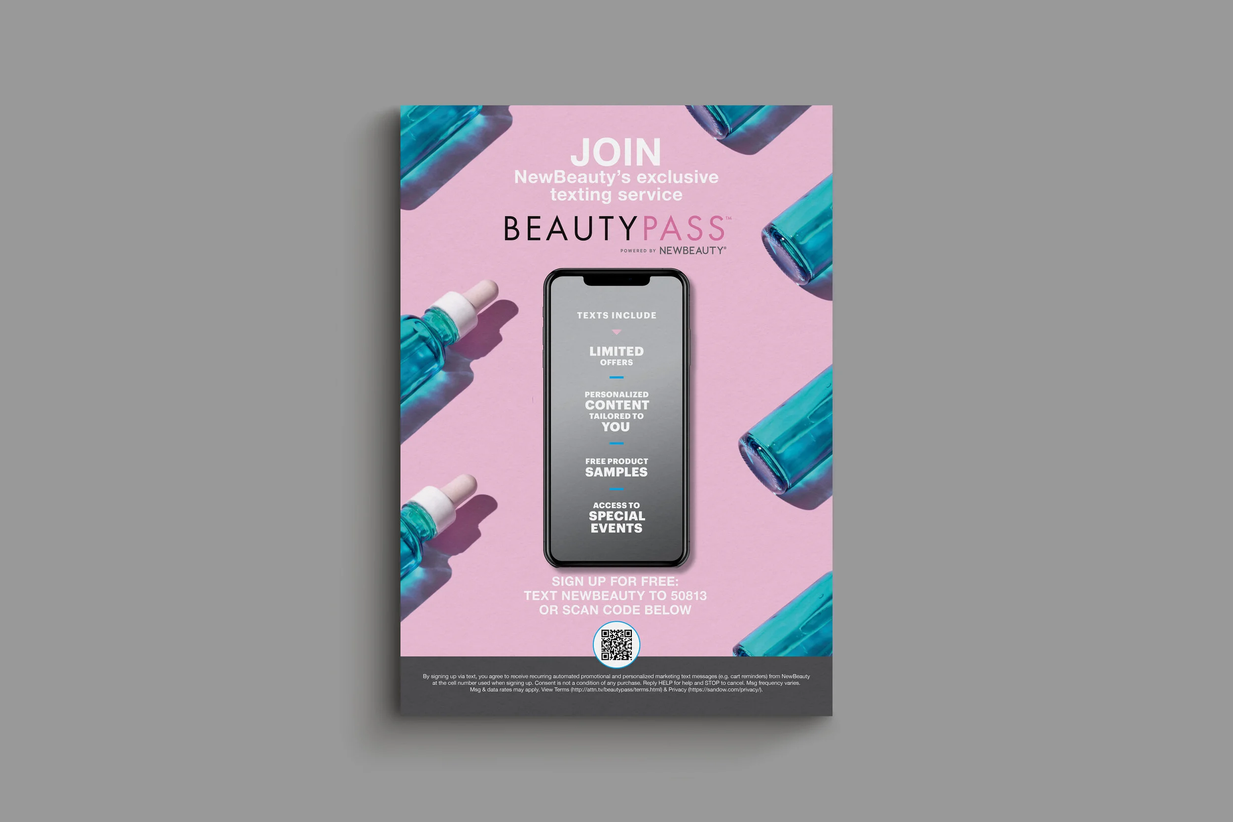 Concepted and designed the logo and print ad for “BeautyPass” for NewBeauty.  