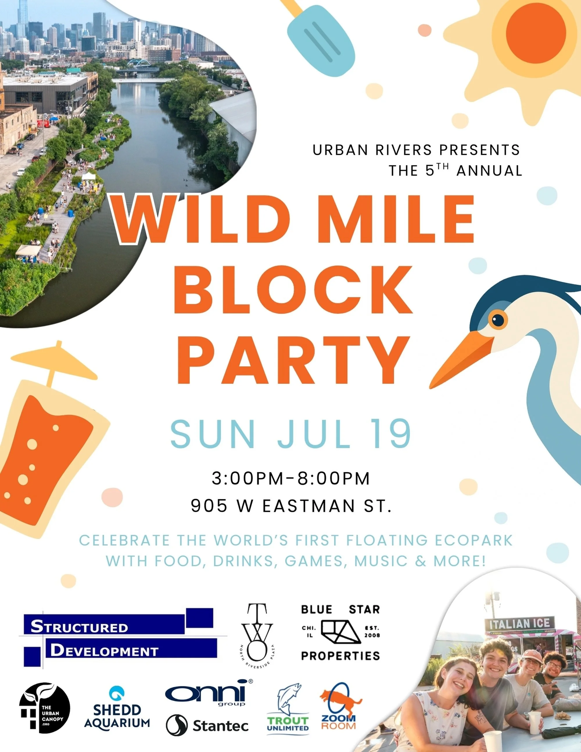 IT&rsquo;S TIME!!! Block off July 19th on your calendar for music, food and drinks, cool merch, fun nature-y activities, and so much more! RSVP at the link in our bio! 

#wildmile #urbanrivers #wildmileblockparty #chicago