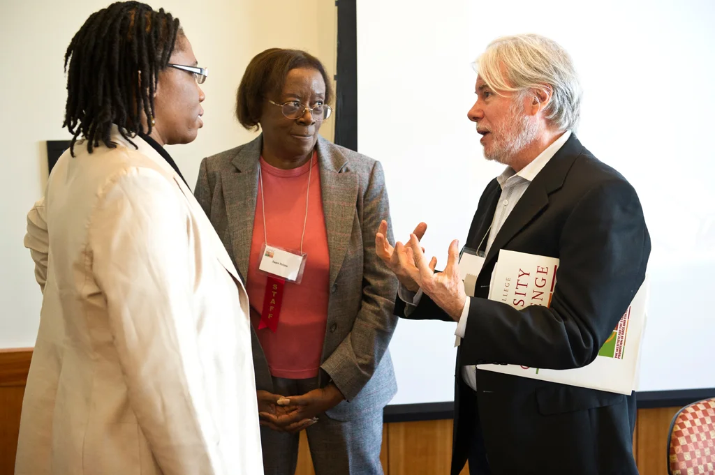 With Guerda Nicolas (University of Miami) far left, and Janet Helms, (Boston College) after the annual Diversity Challenge 2012 symposium at Boston College.