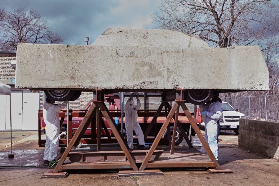   Concrete Traffic Conservation. Photo by Stephen Murphy, courtesy of Chicago Vintage Motor Carriage  