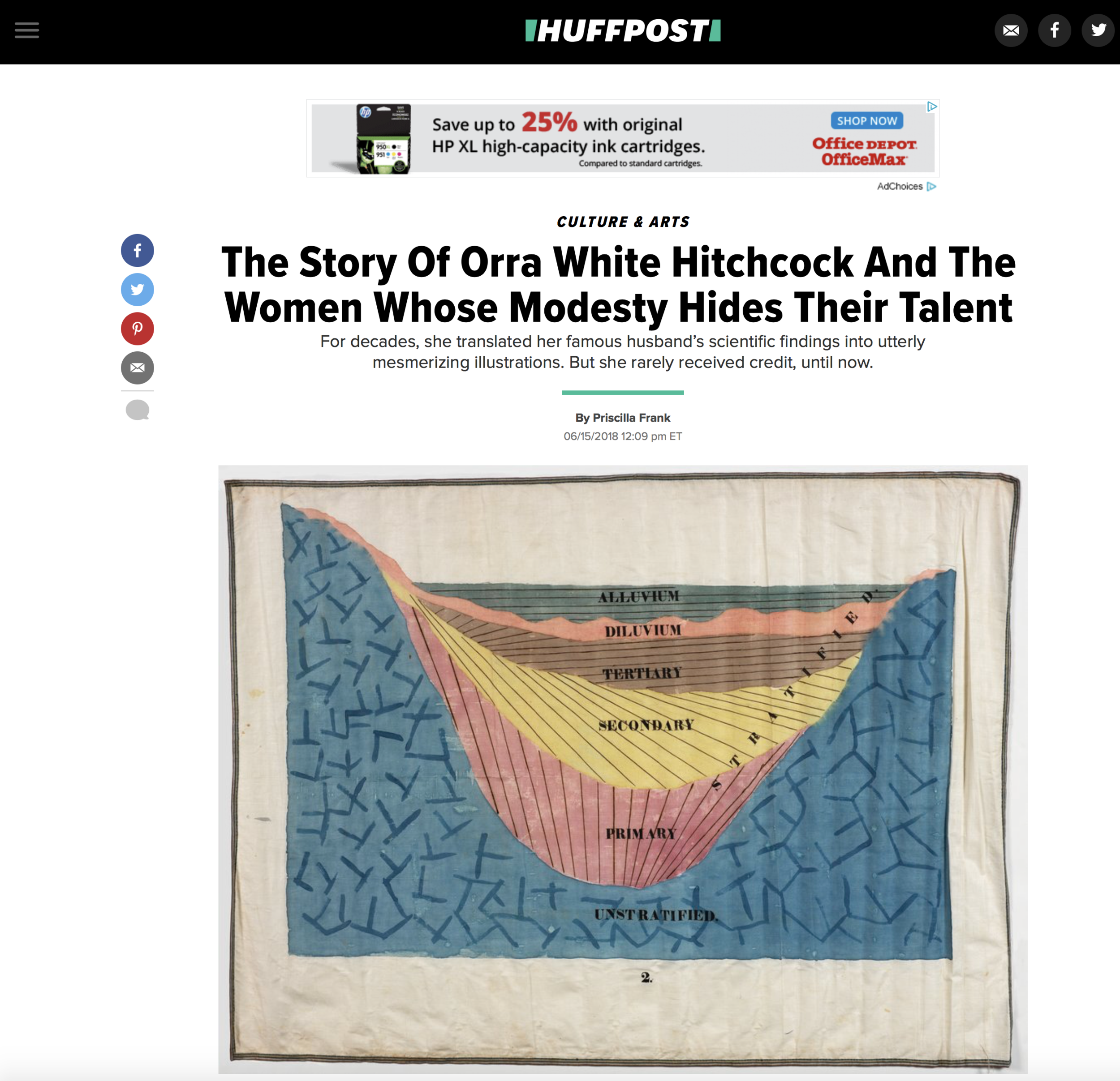 Huffington Post - The Story of Orra White Hitchcock and the Women Whose Modesty Hides Their Talent