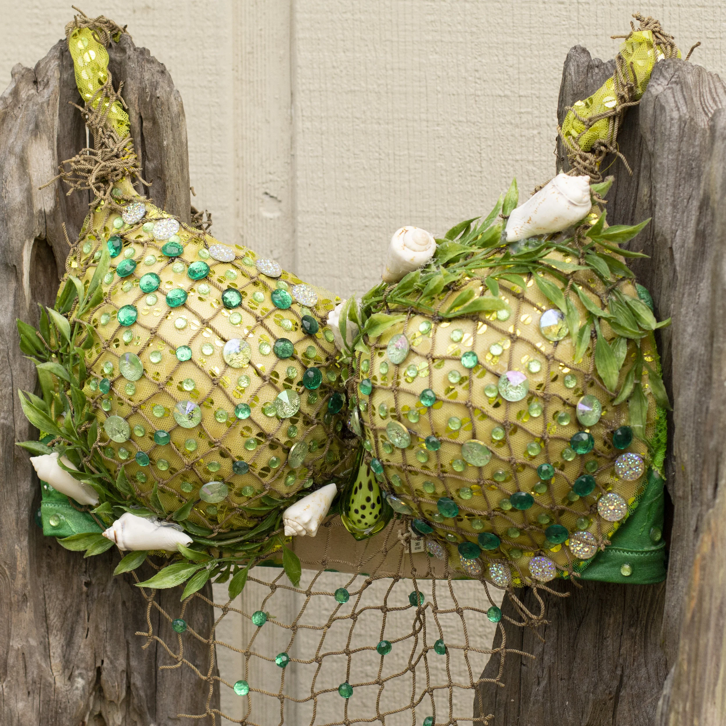 Green Top 38D Top with Hair Clip On Wood - Square.jpg