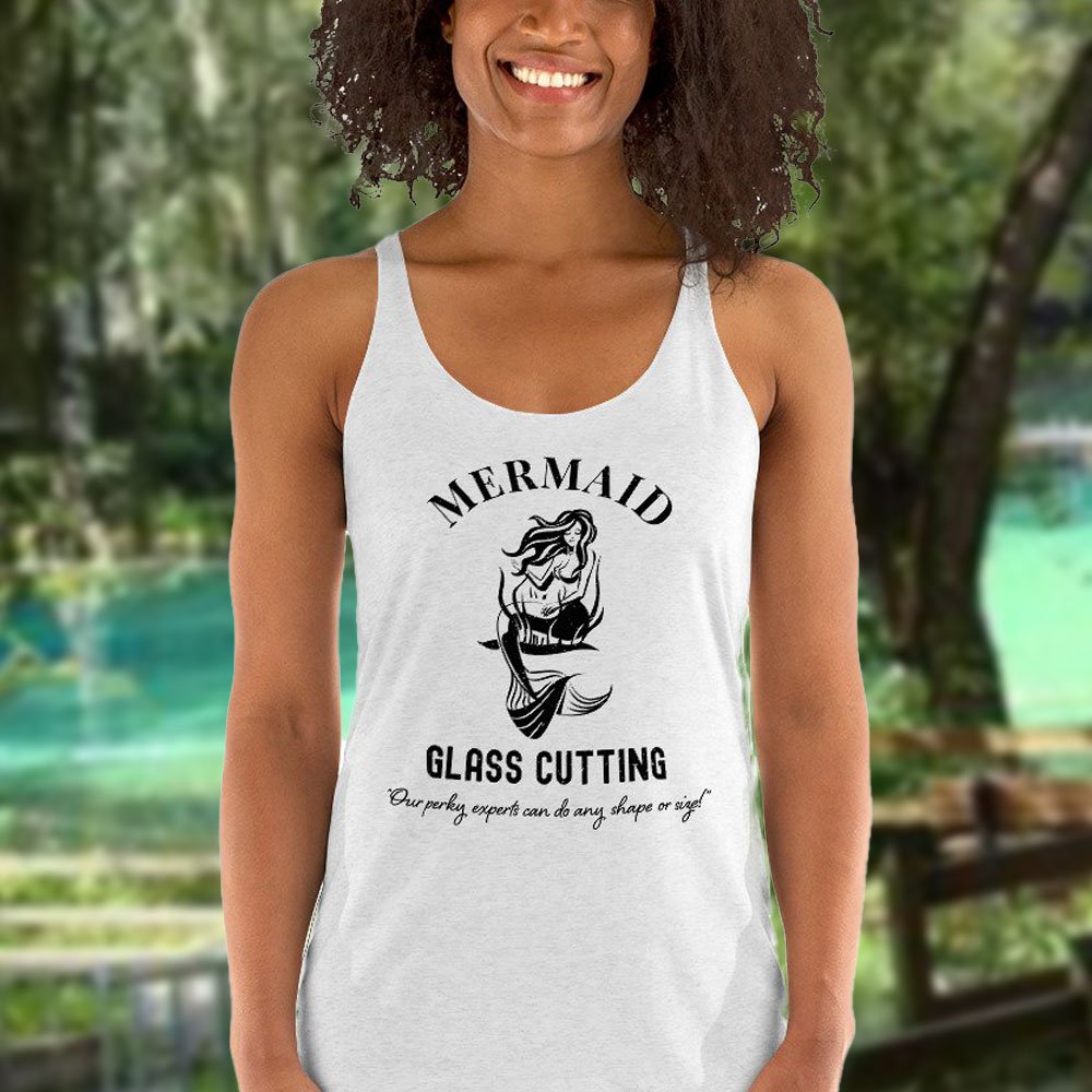 Mermaid Glass Cutting Tank - Racerback - in front of silver glen springs.jpg