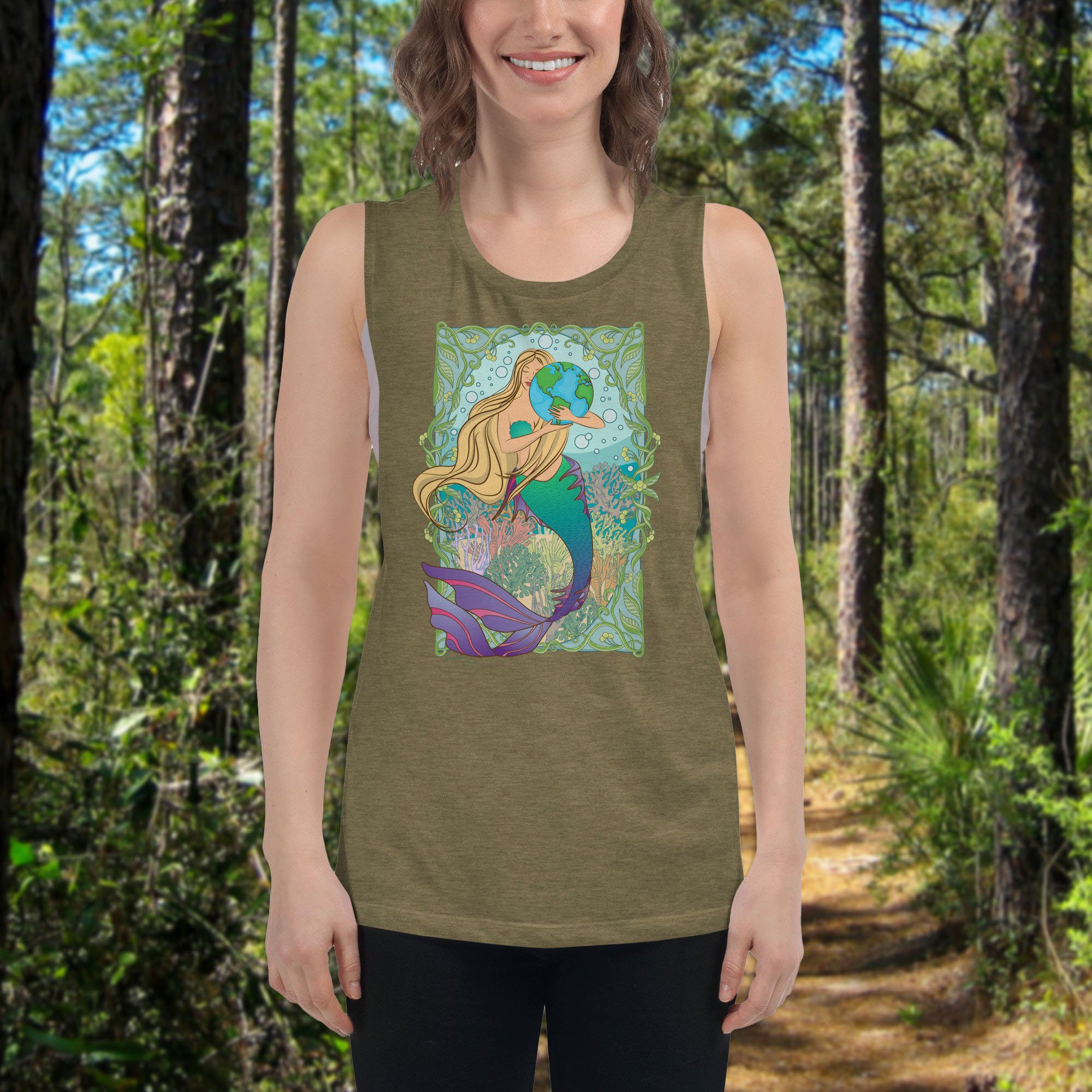 Mother Nature is a Mermaid Muscle Tank In Woods copy.jpg