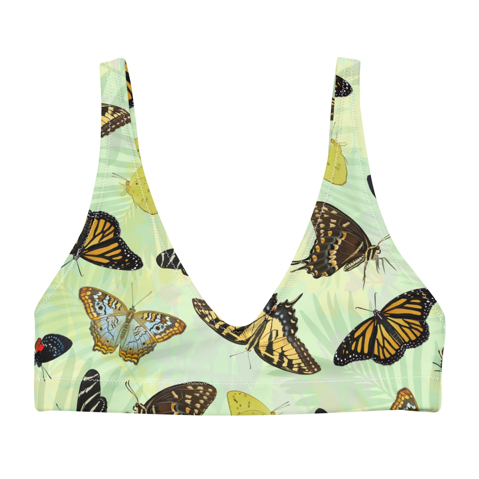 Butterfly Garden Eco-Friendly Padded Bikini Top Only