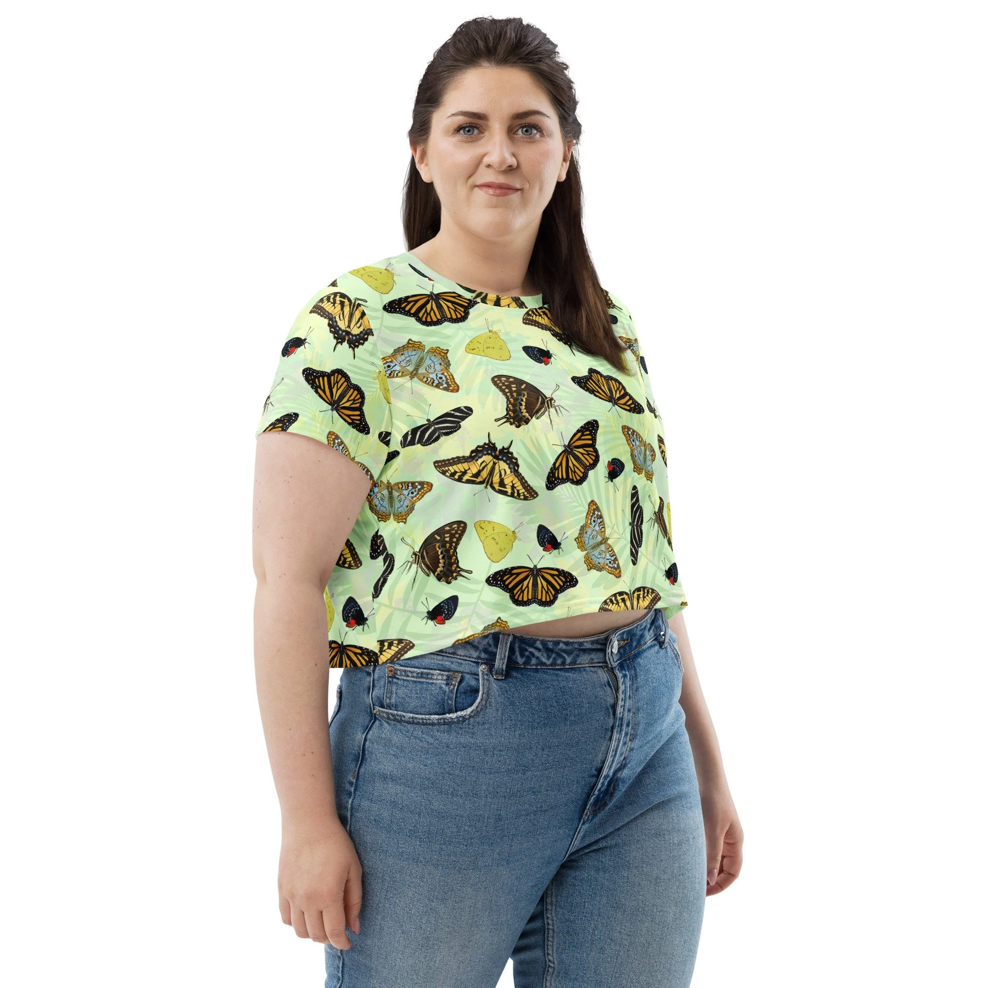 Butterfly Garden Women's Cropped Tee