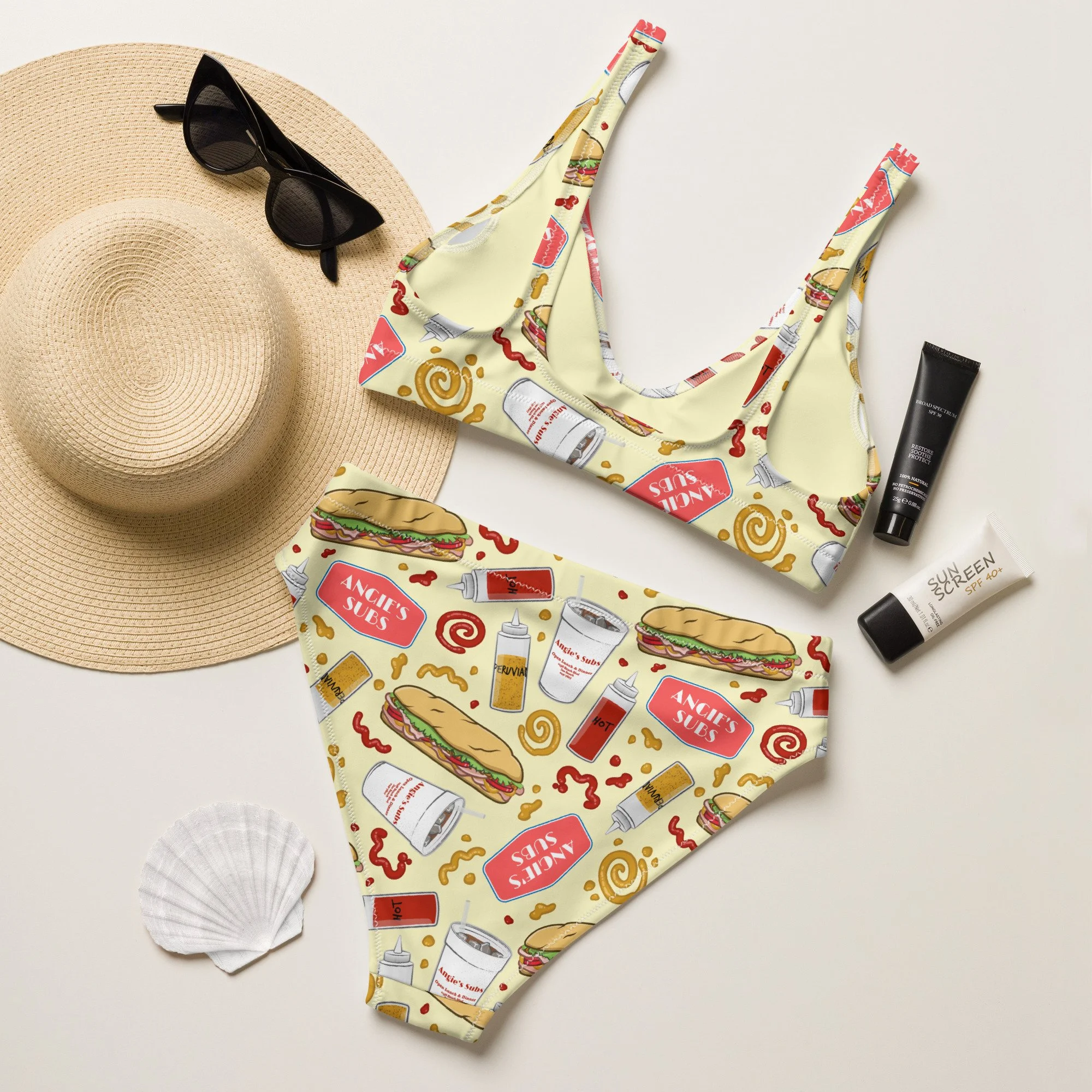Angie's Subs Eco-Friendly High Waisted Bikini Set
