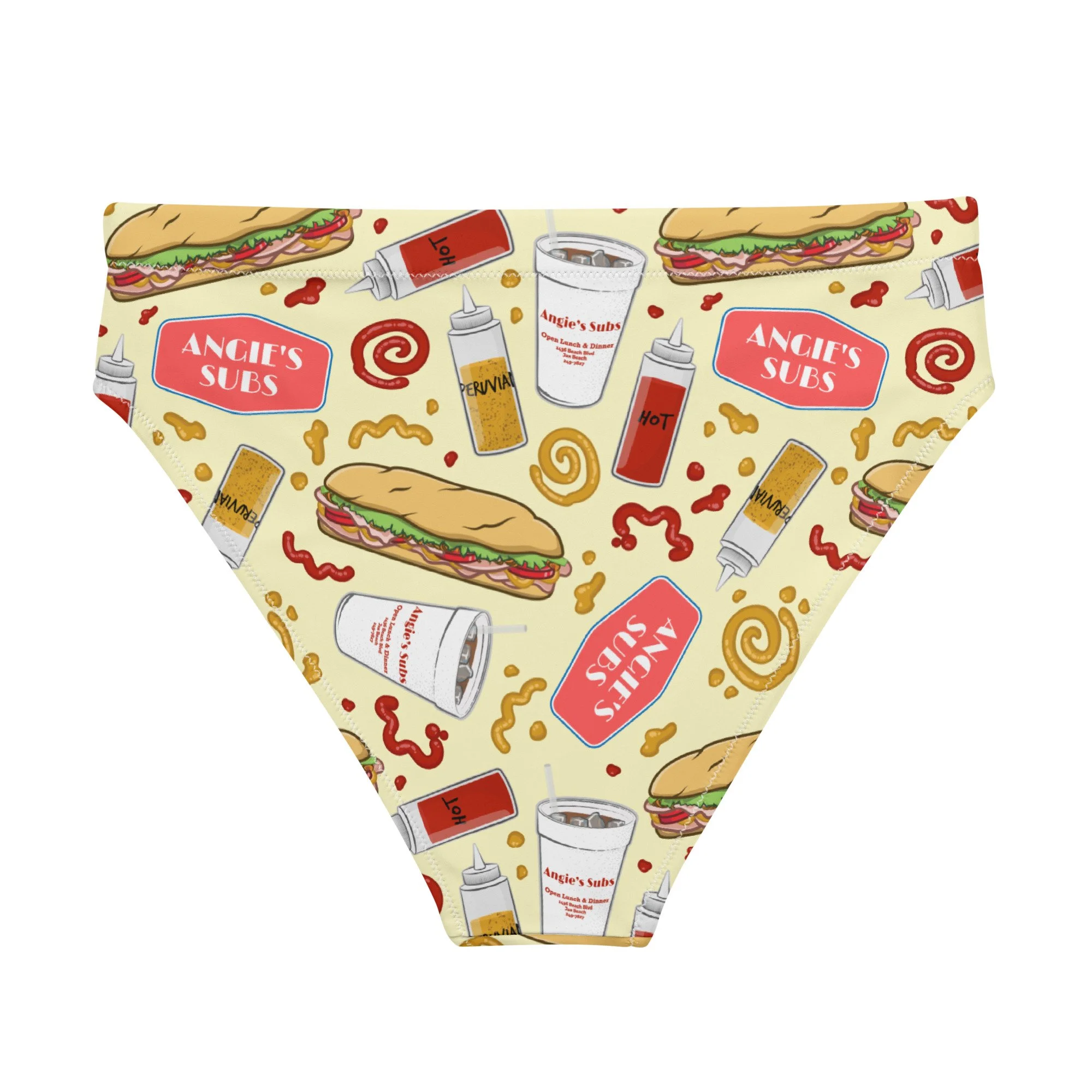 Angie's Subs Eco-Friendly High-Waisted Bikini Bottom