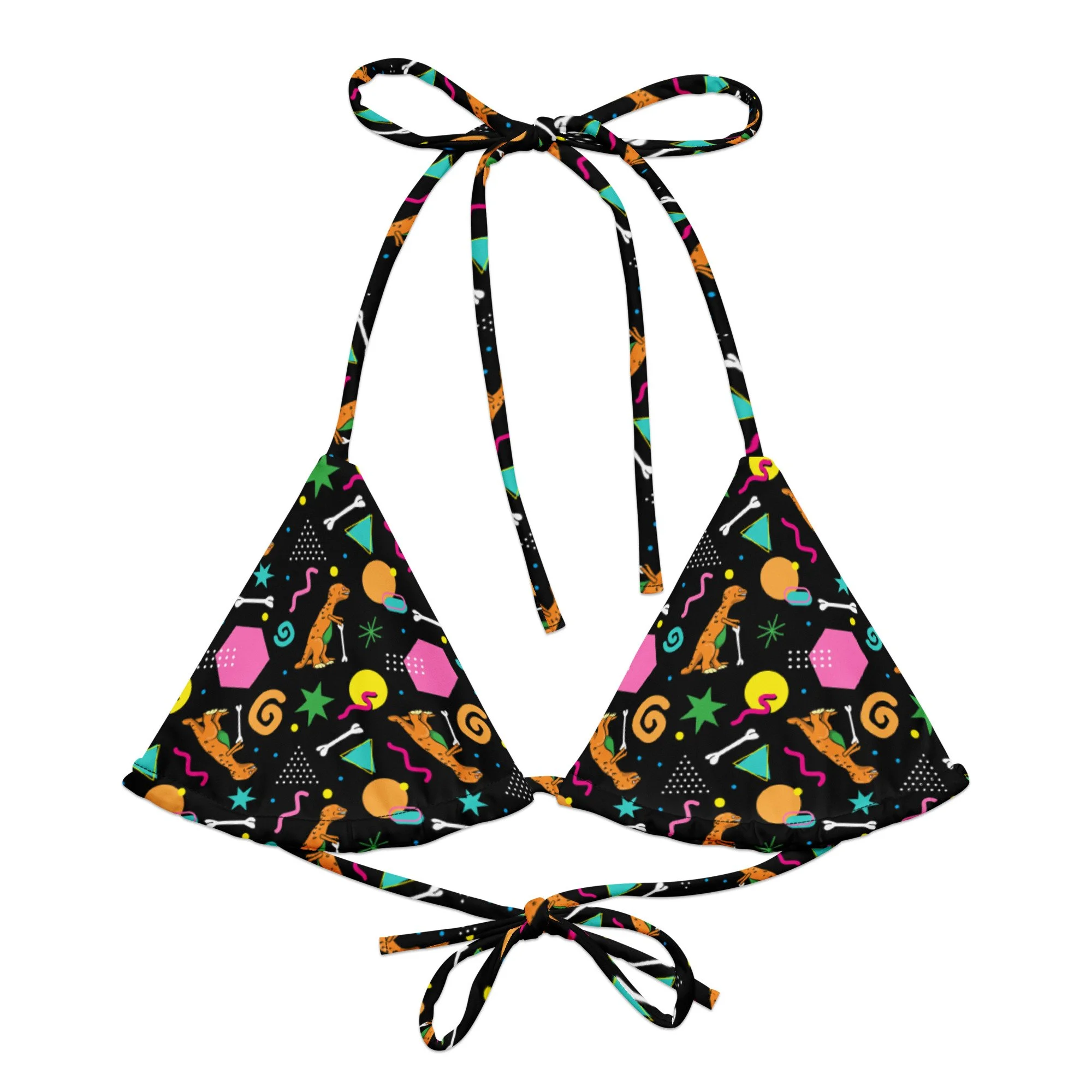 Rex the Dino Eco-Friendly String Bikini Top
