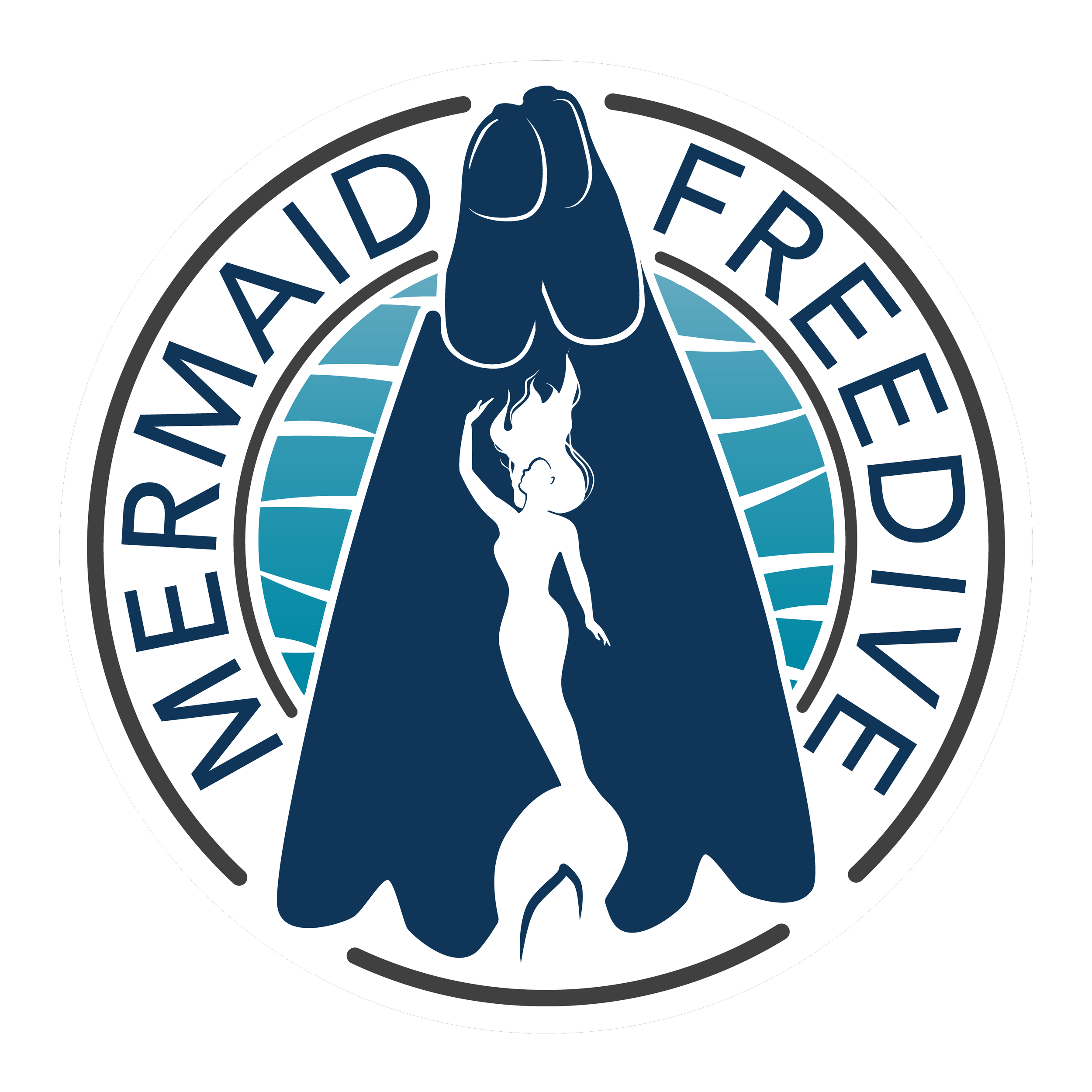 Mermaid Freedive Logo Design and Mermaid Branding Services by Serena Bass of Squatch and Siren, LLC.