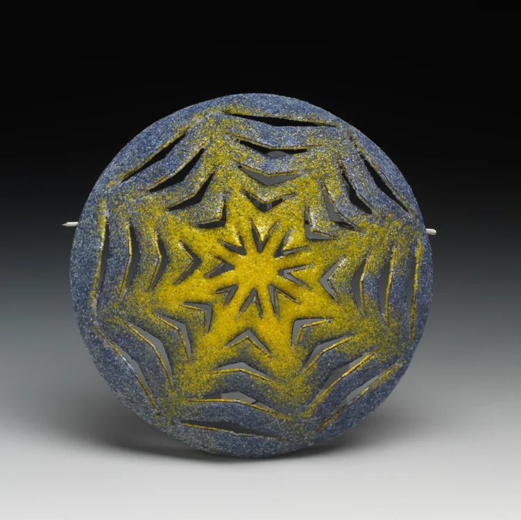 Yellow Radial Pierced Brooch (2010)