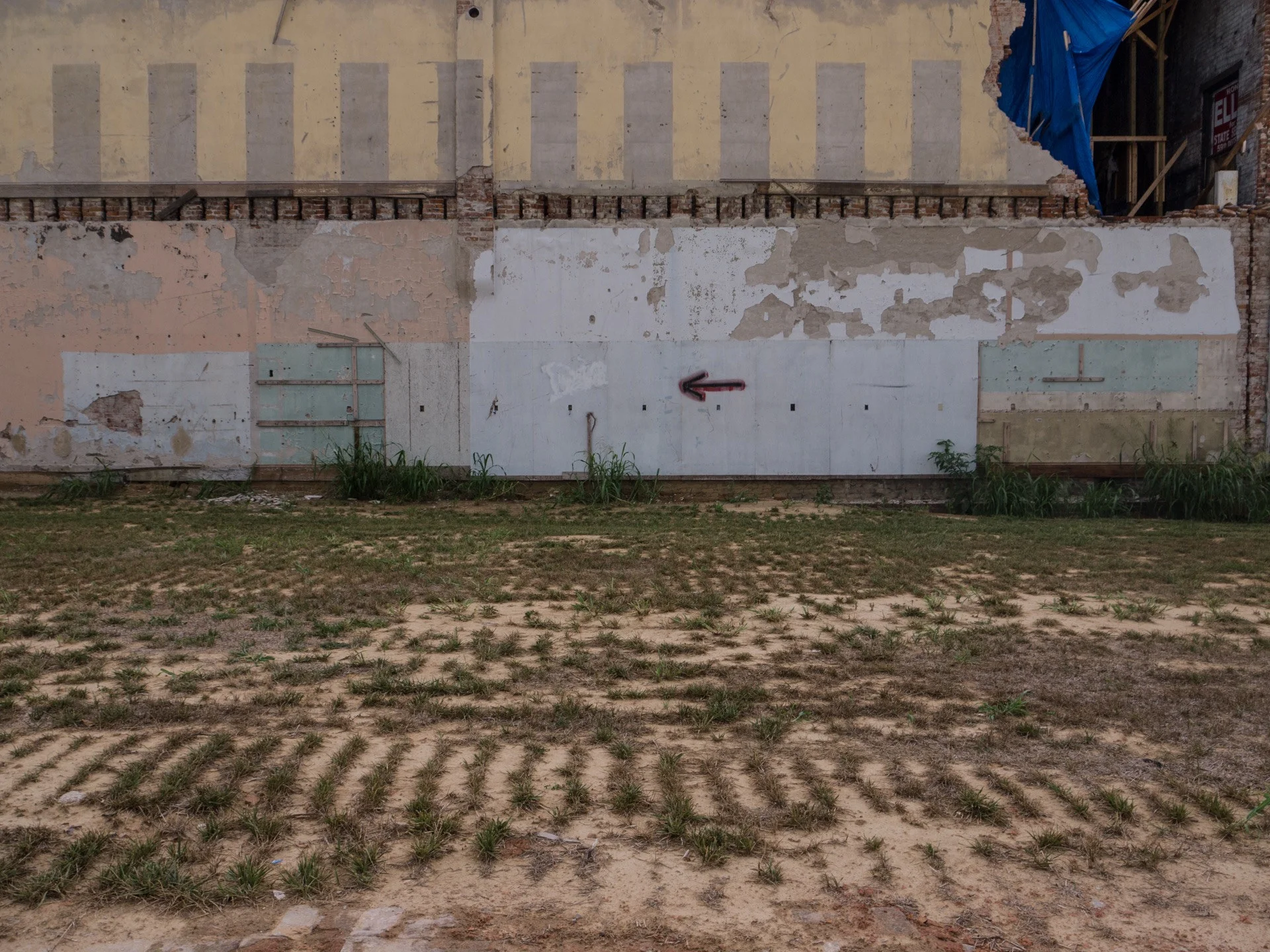 Walstrand, Building with Tarp, Commercial Ave