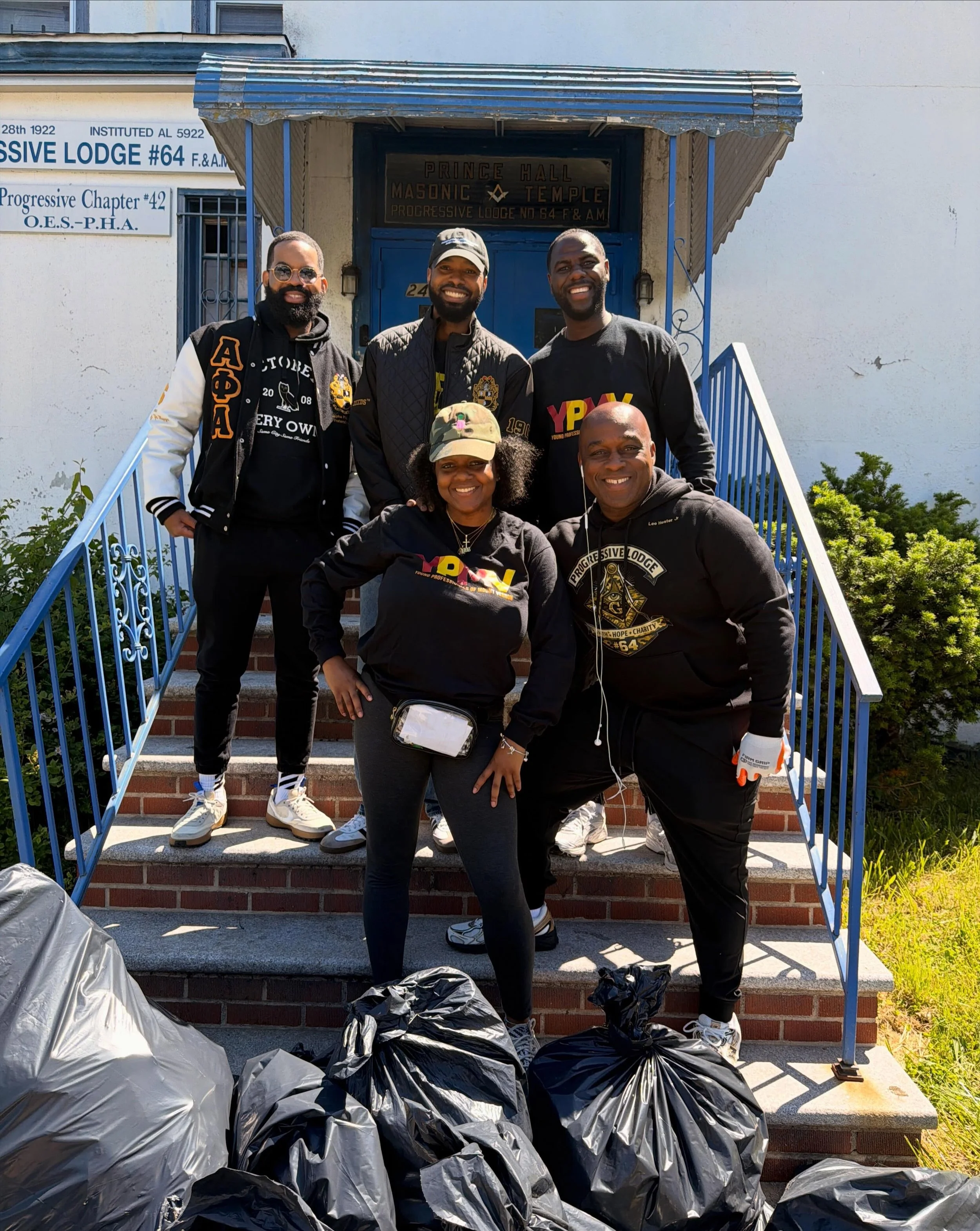 This morning, Alpha Phi Alpha Fraternity, Inc. Eta Zeta Lambda chapter partnered with the Young Professionals of Mount Vernon for a street cleanup! We canvassed the MV Streets and beautified the community. Over 15 bags were delivered to sanitation an