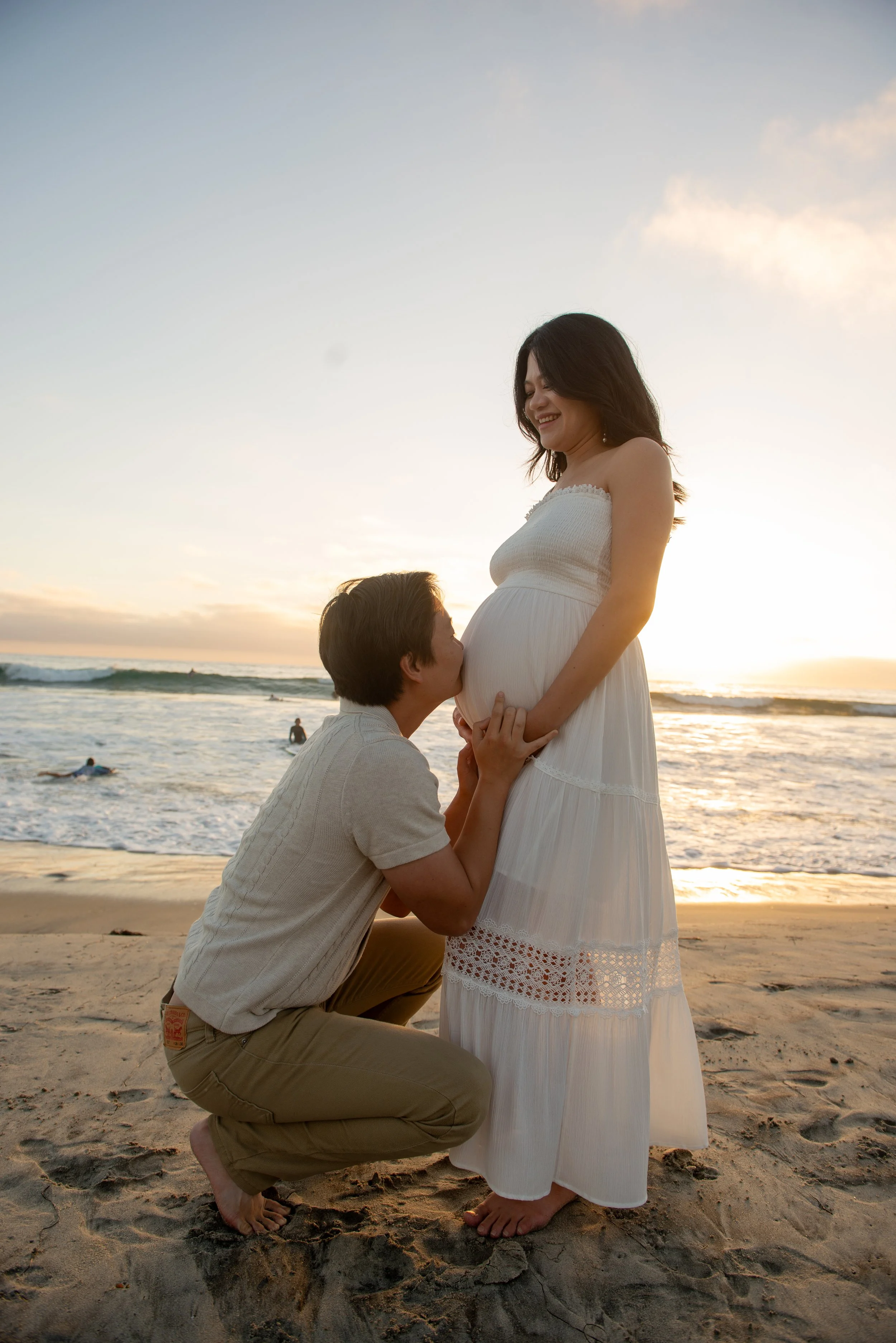Becca and Daniel Del Mar Beach Maternity Session-199.jpg