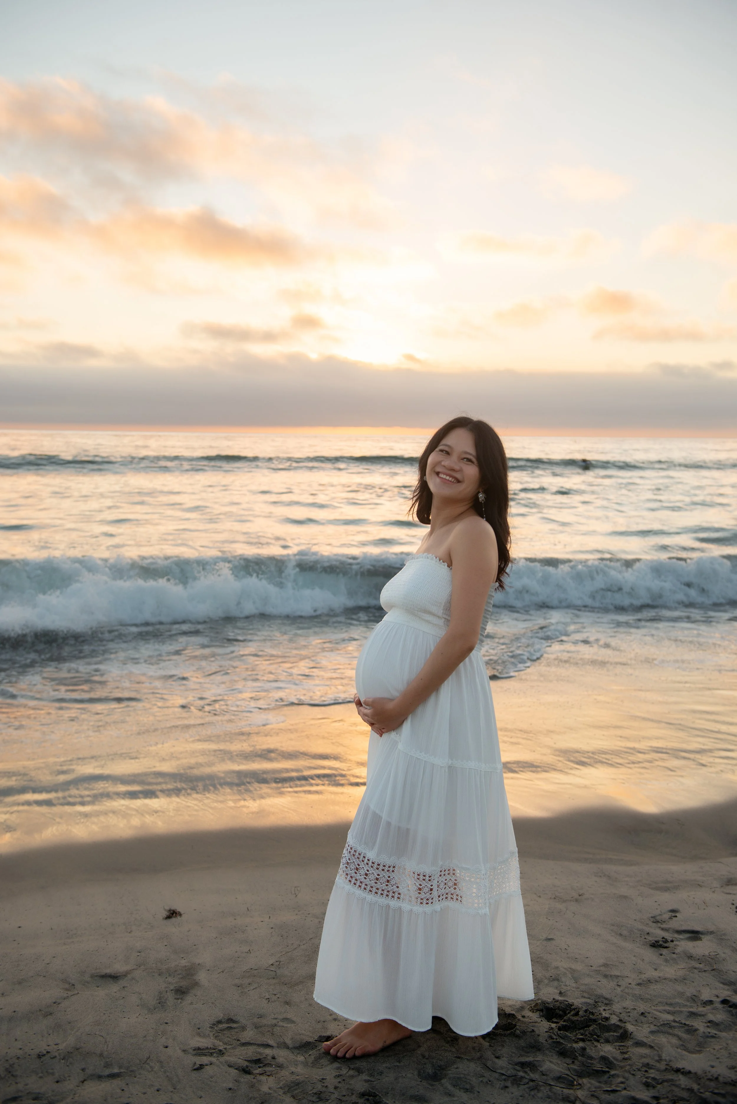 Becca and Daniel Del Mar Beach Maternity Session-233.jpg