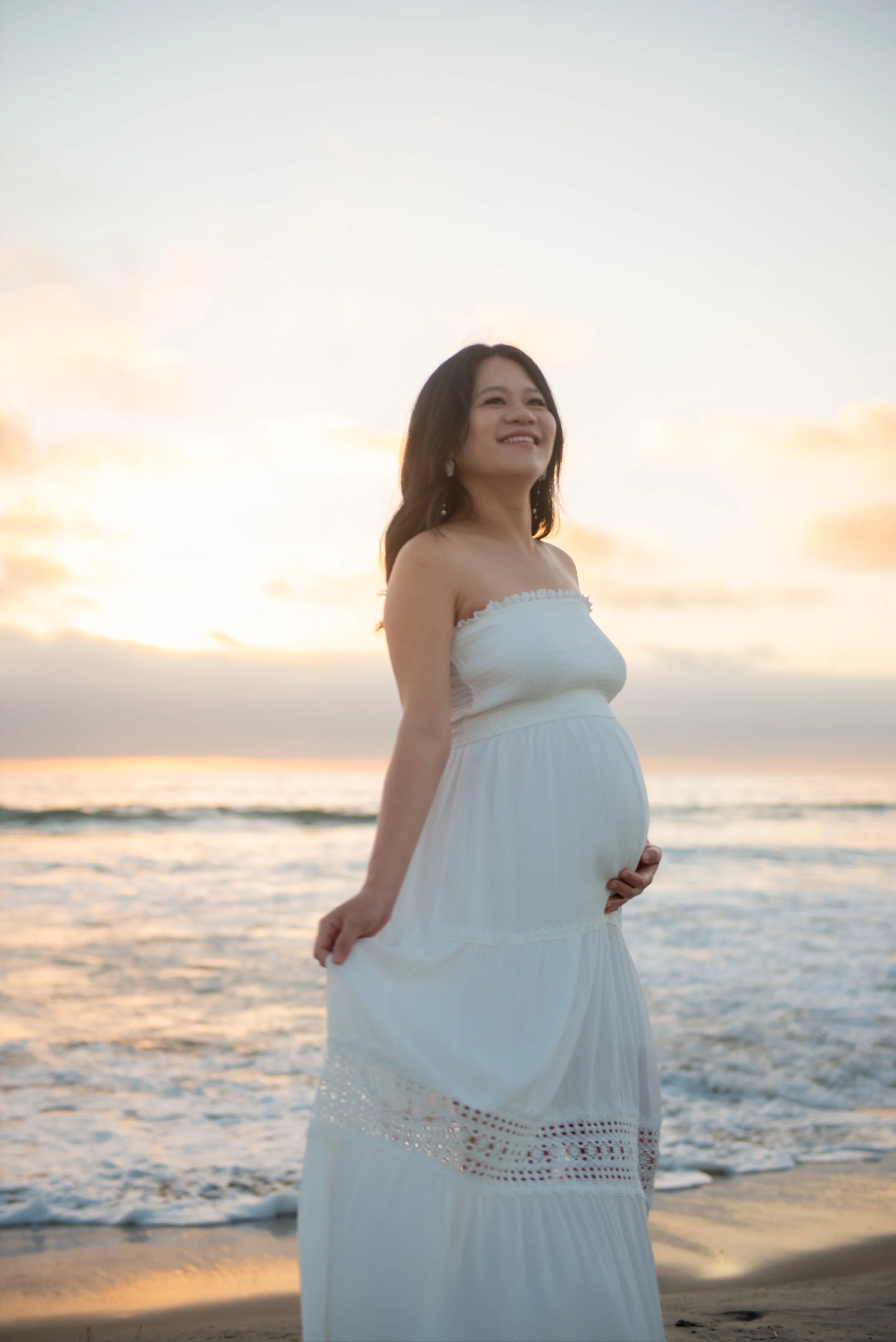 Becca and Daniel Del Mar Beach Maternity Session-238.jpg