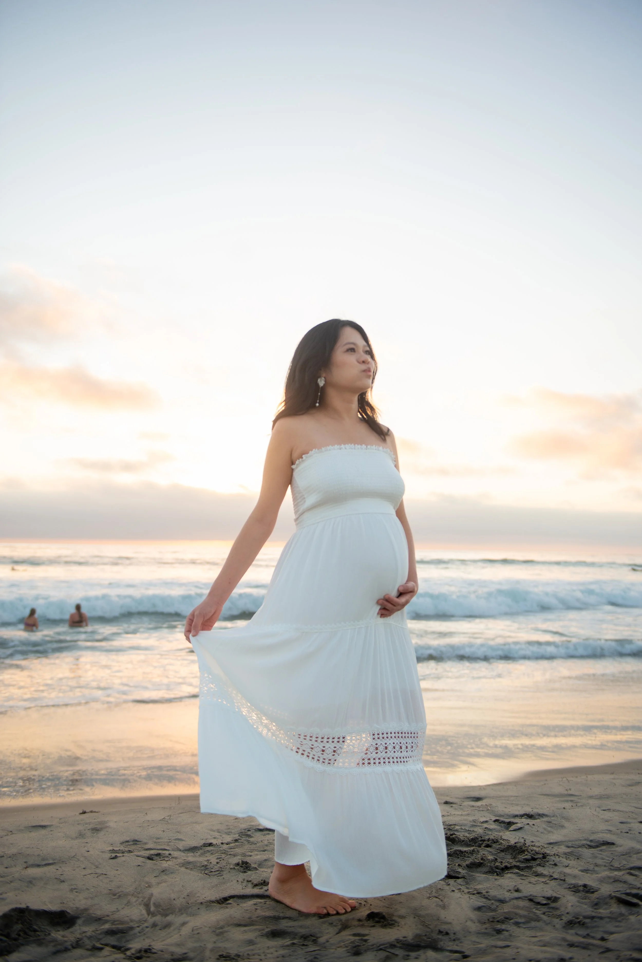 Becca and Daniel Del Mar Beach Maternity Session-243.jpg
