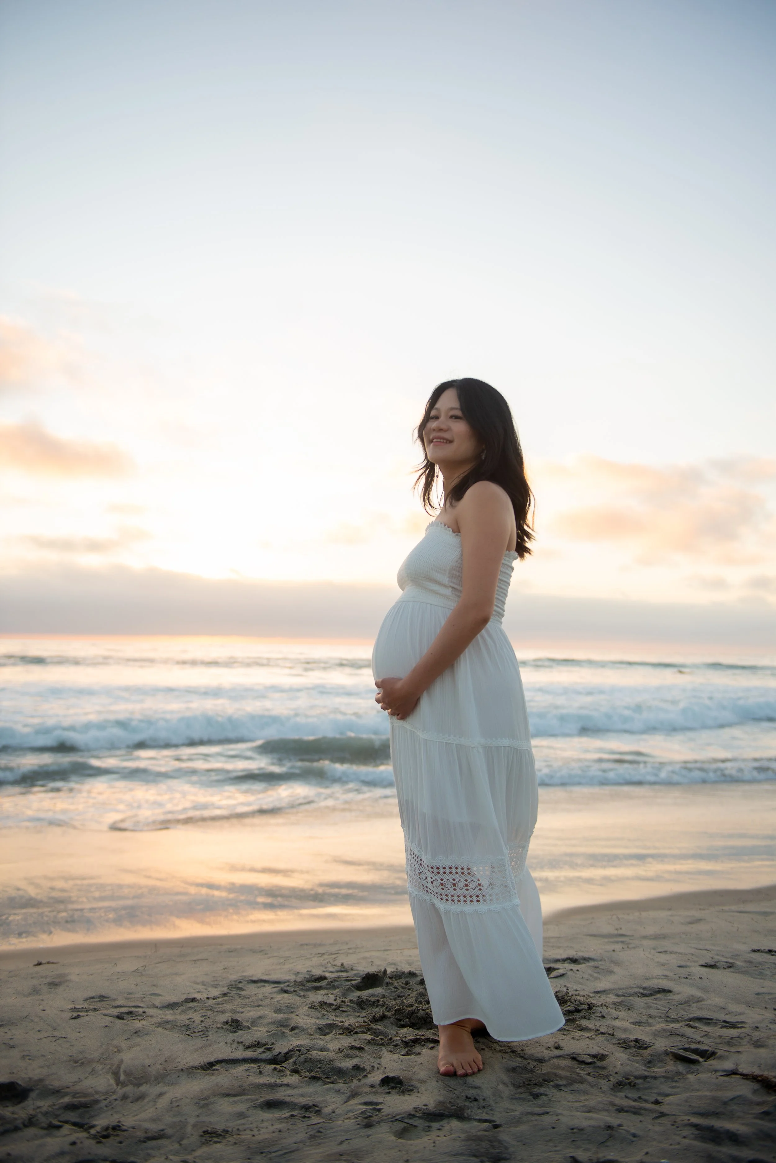 Becca and Daniel Del Mar Beach Maternity Session-244.jpg