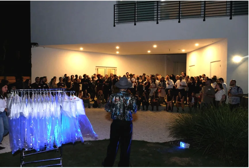 Curtain Drop with Artist A.G. 