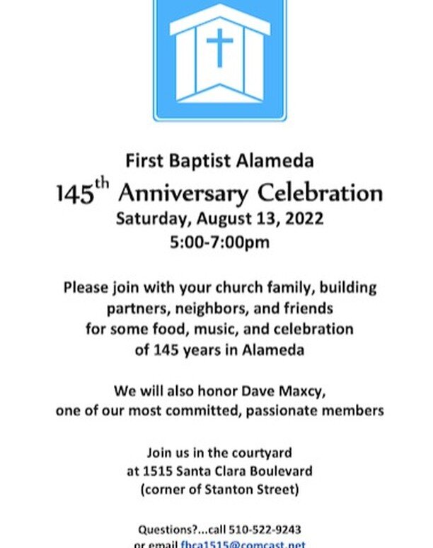 You are invited to our 145th anniversary celebration on Saturday, August 13 from 5-7pm. We hope to see you there!