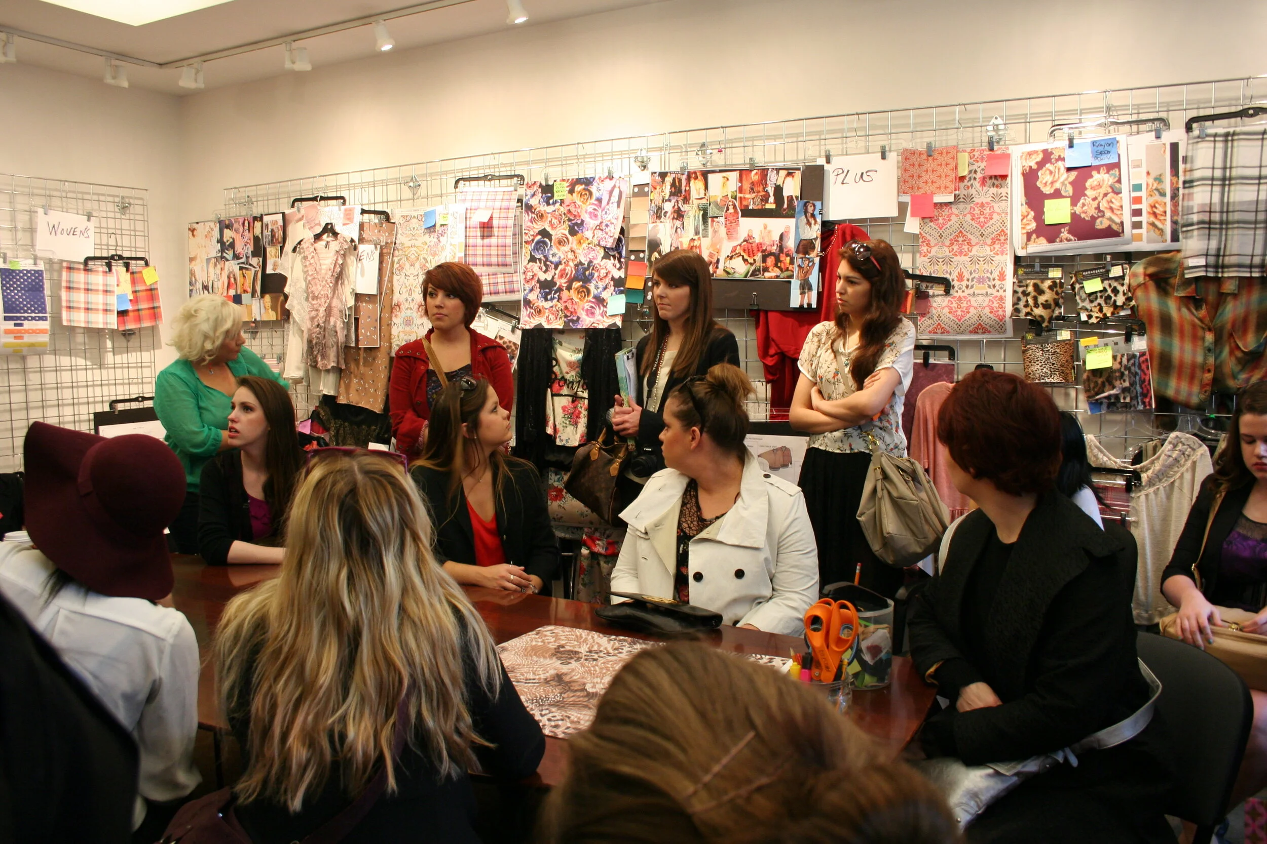 Rachel Anderson New York Study Tour with students at American Rag.JPG