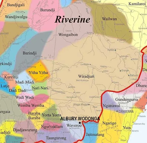Indigenous language map of Murray River (NSW)