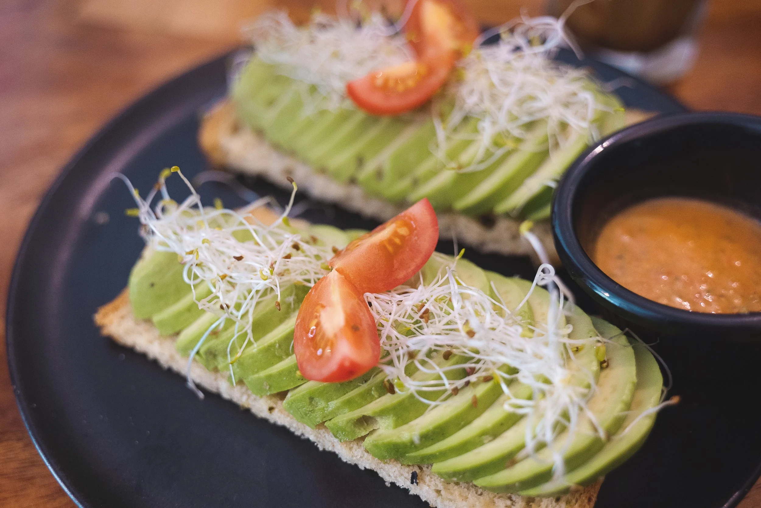 vegan avocado toast coffee trotter aguas calientes peru