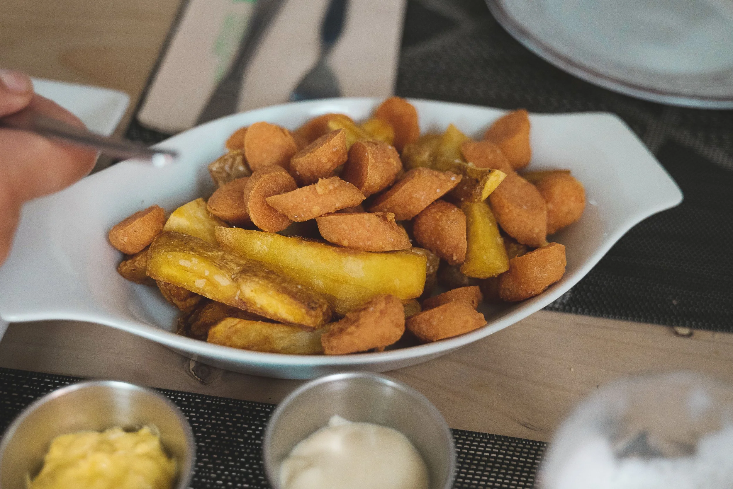 vegan salchipapas seitan urban bistro lima peru