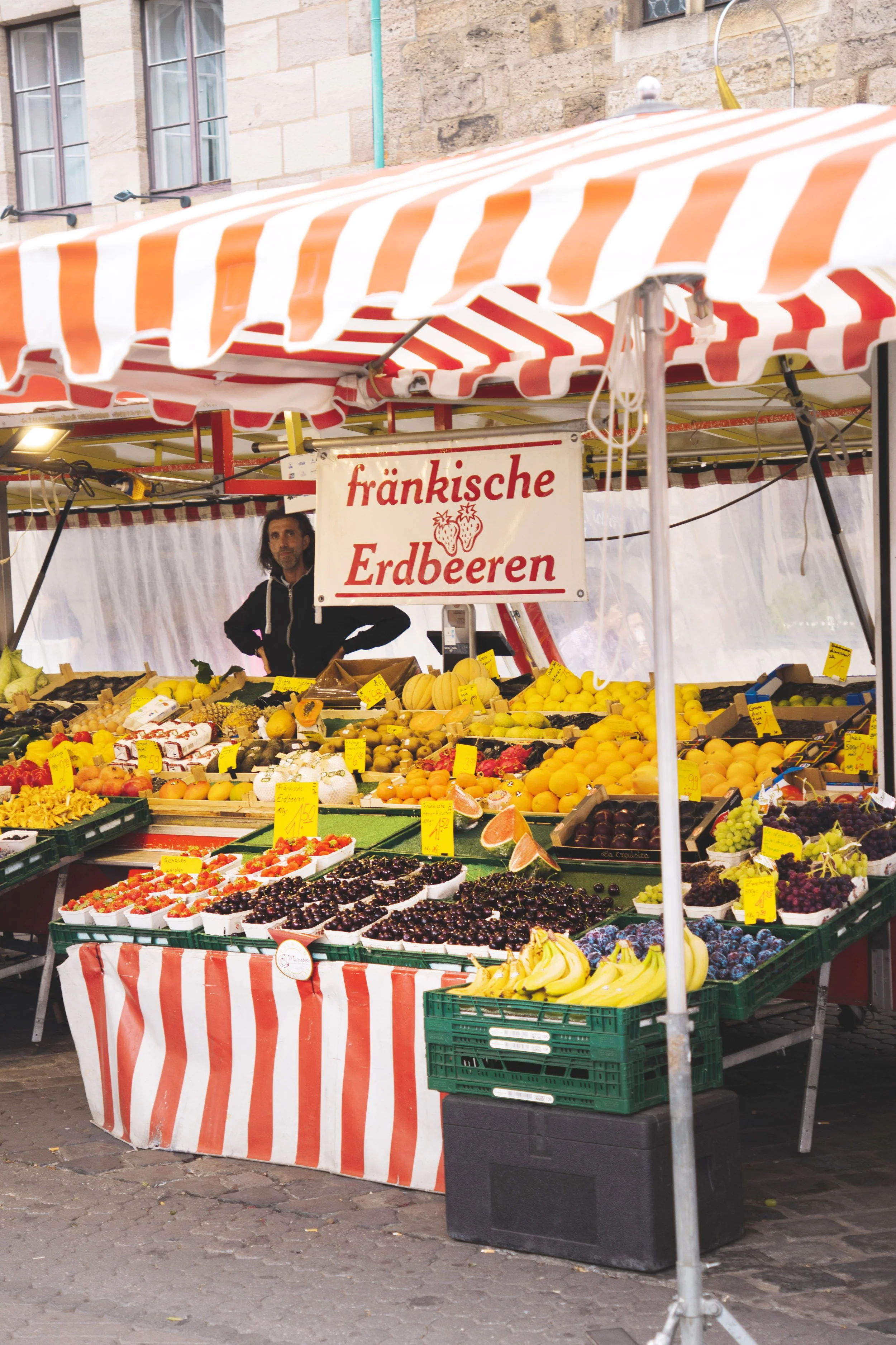 local market in St. Lawrence Square Nuremberg