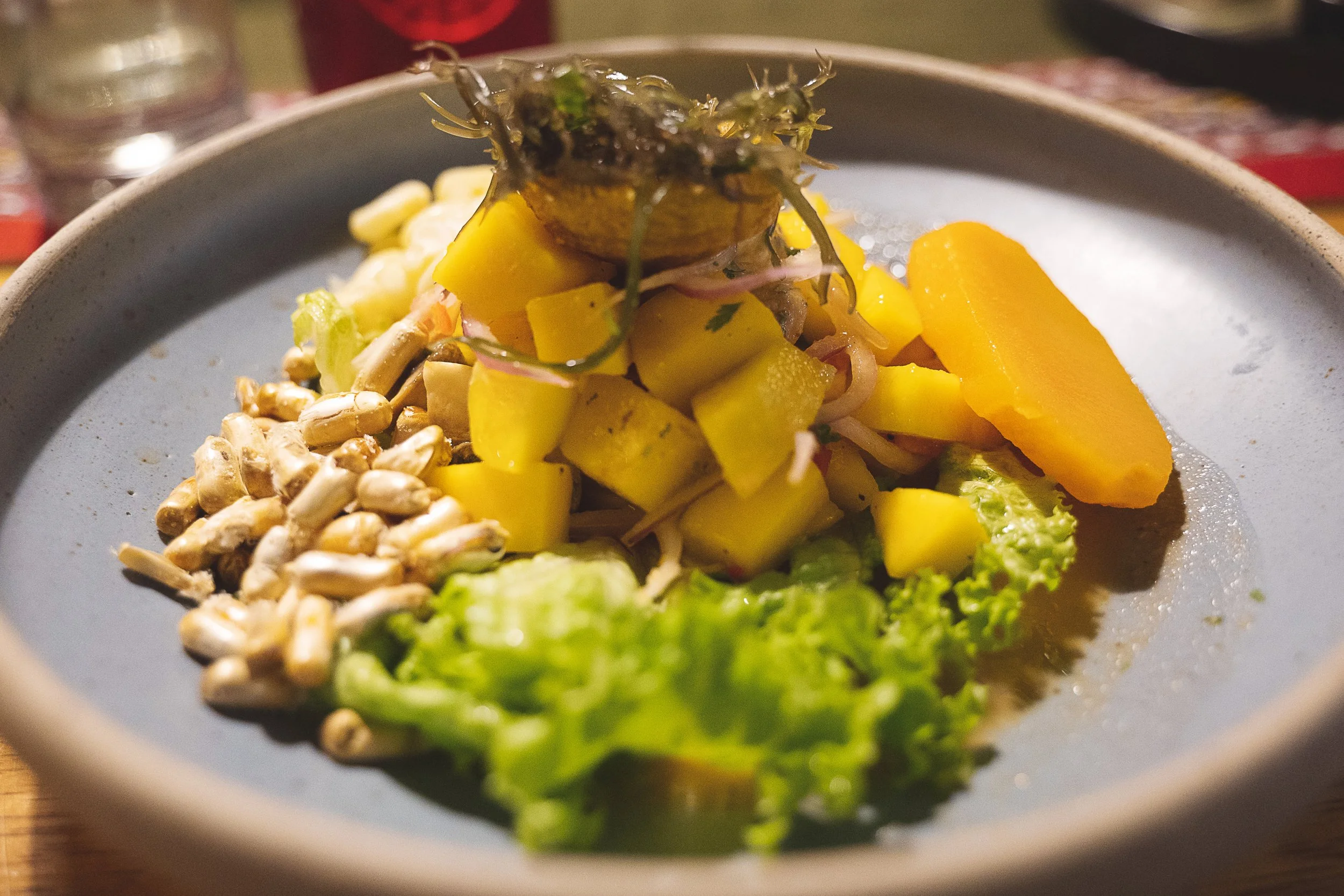 vegan mango ceviche chullos aguas calientes peru