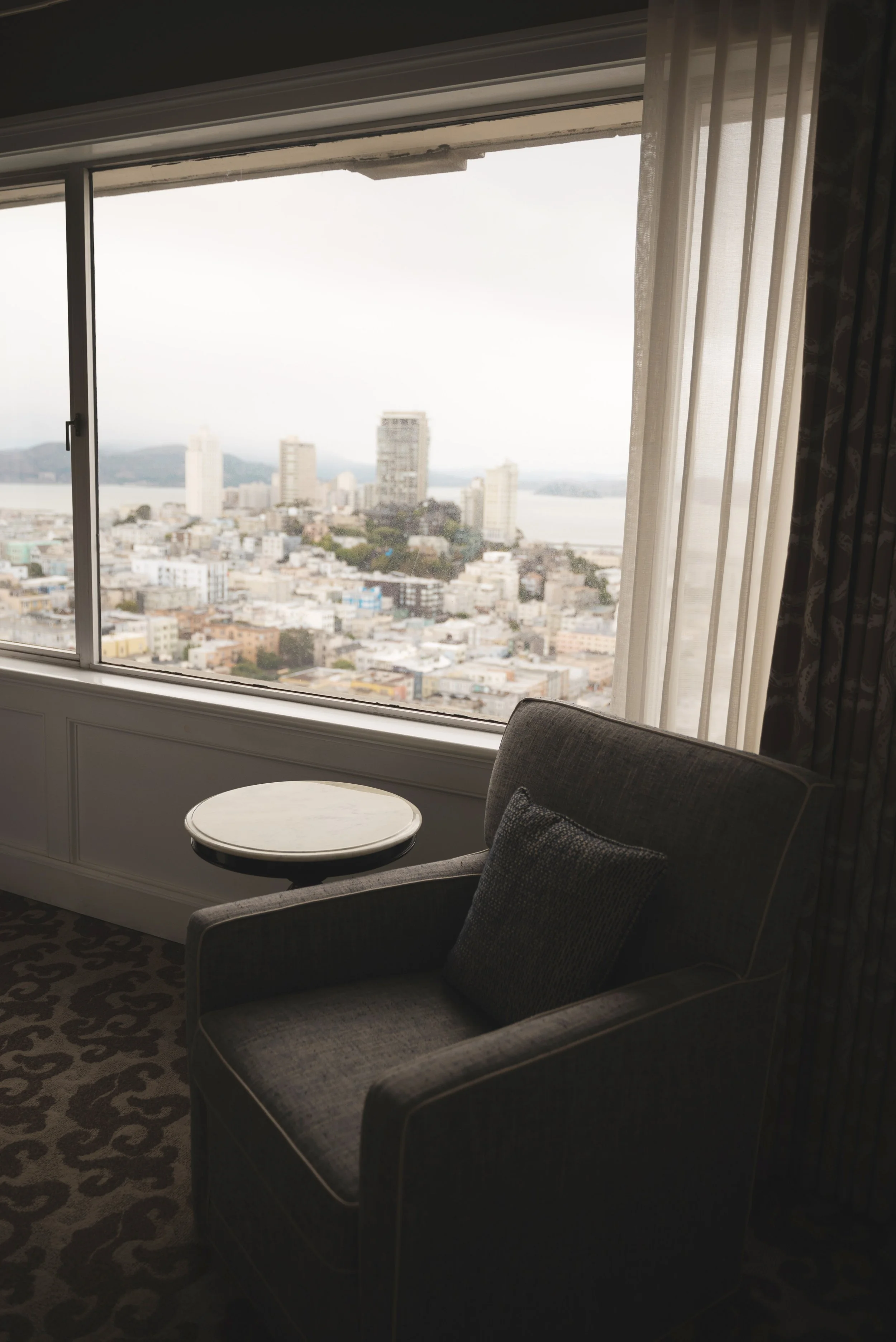 view of san francisco skyline from fairmont sf suite