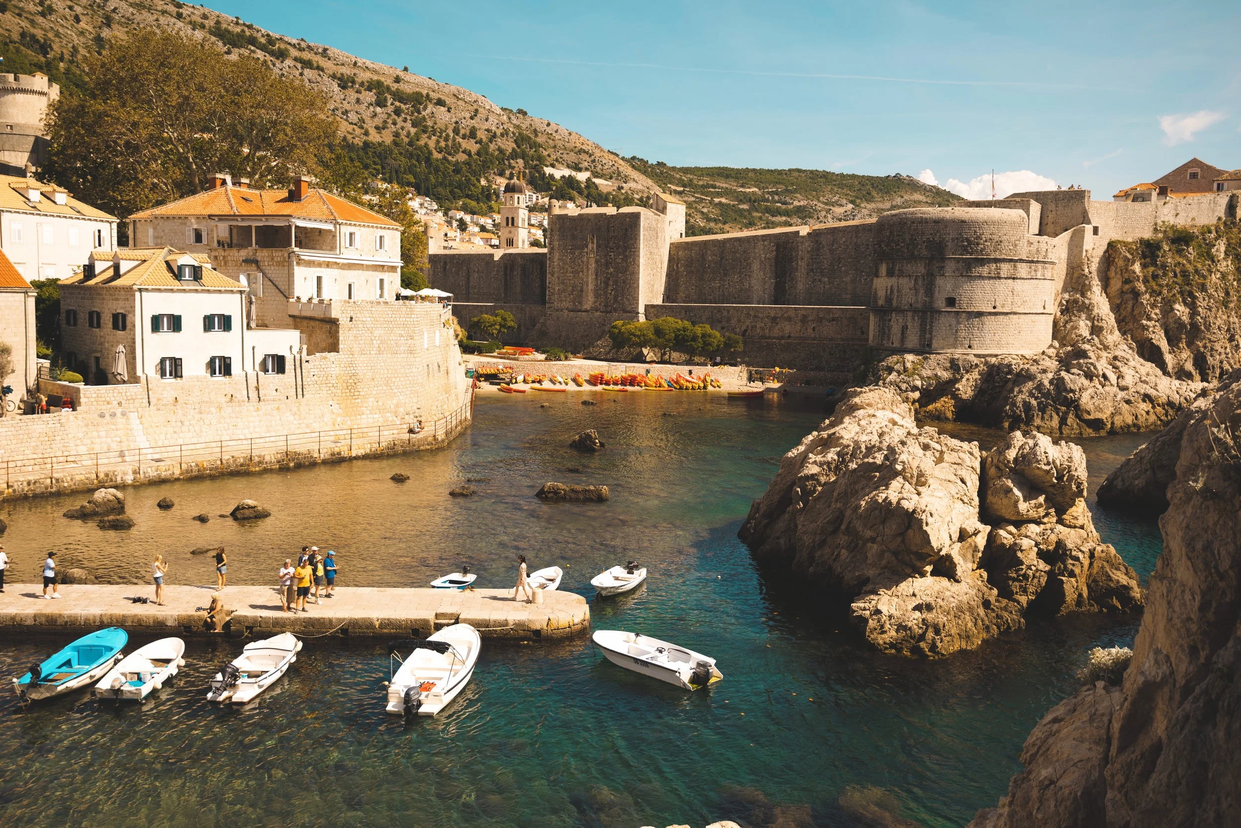 view of dubrovnik west harbor